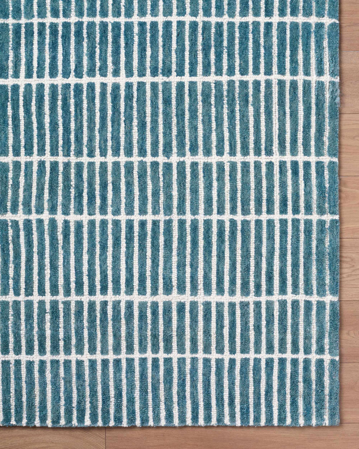 Finial Blue Wool Area Rug, photo 10 of 11