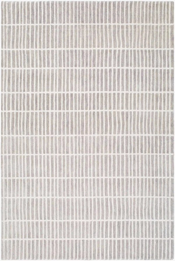 Finial Gray Wool Area Rug