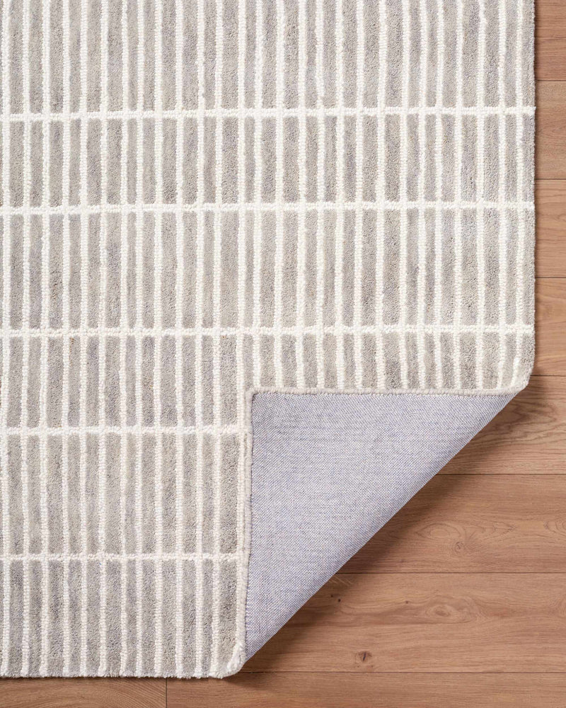 Finial Gray Wool Area Rug by Boutique Rugs