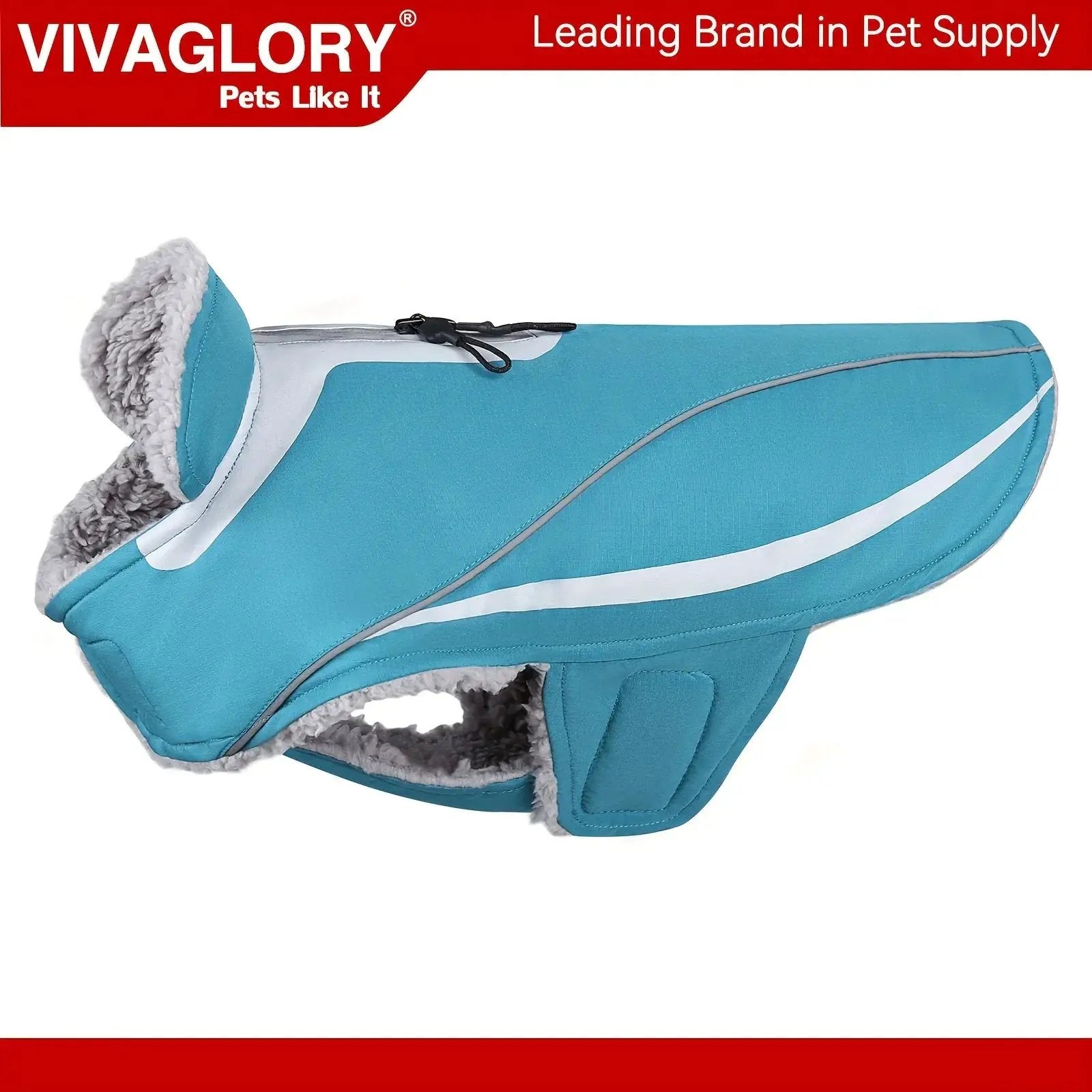 VIVAGLORY Dog Coat For Winter Dog Jacket With Harness Hole, Fleece Dog Vest For Cold Weather Dog Fleece Coat With , Warm Dog Parka Puppy Coat For Snow Puppy Jacket With Zipper, Reflective Dog Coat Dog Jacket For Hunting by House Of Avana