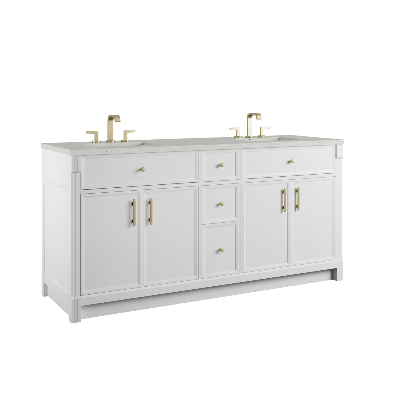 James Martin Bellshire 72" Double Bathroom Vanity, Bright White, view 32