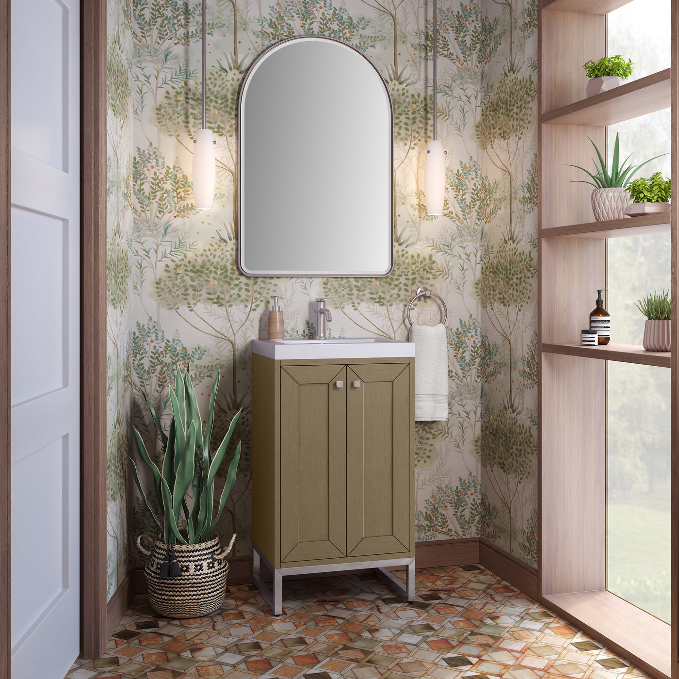 James Martin Chianti 20" Single Bathroom Vanity, Walnut Whisper, view 38