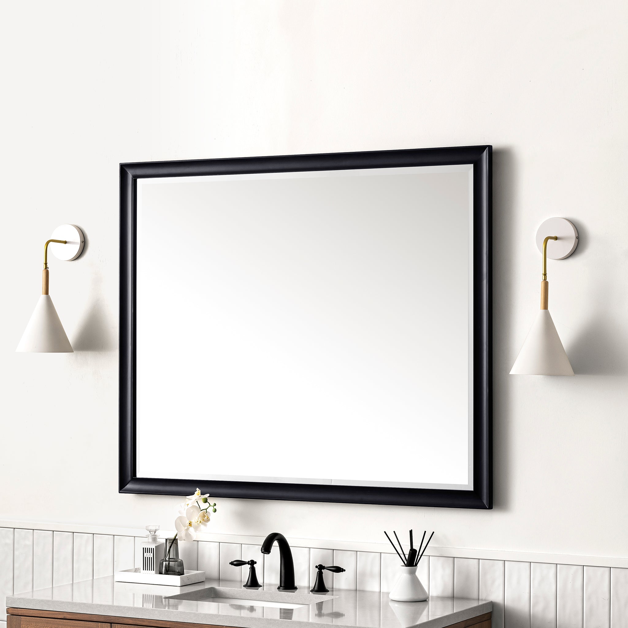 James Martin Glenbrooke 48" Mirror, Black Onyx, view 4