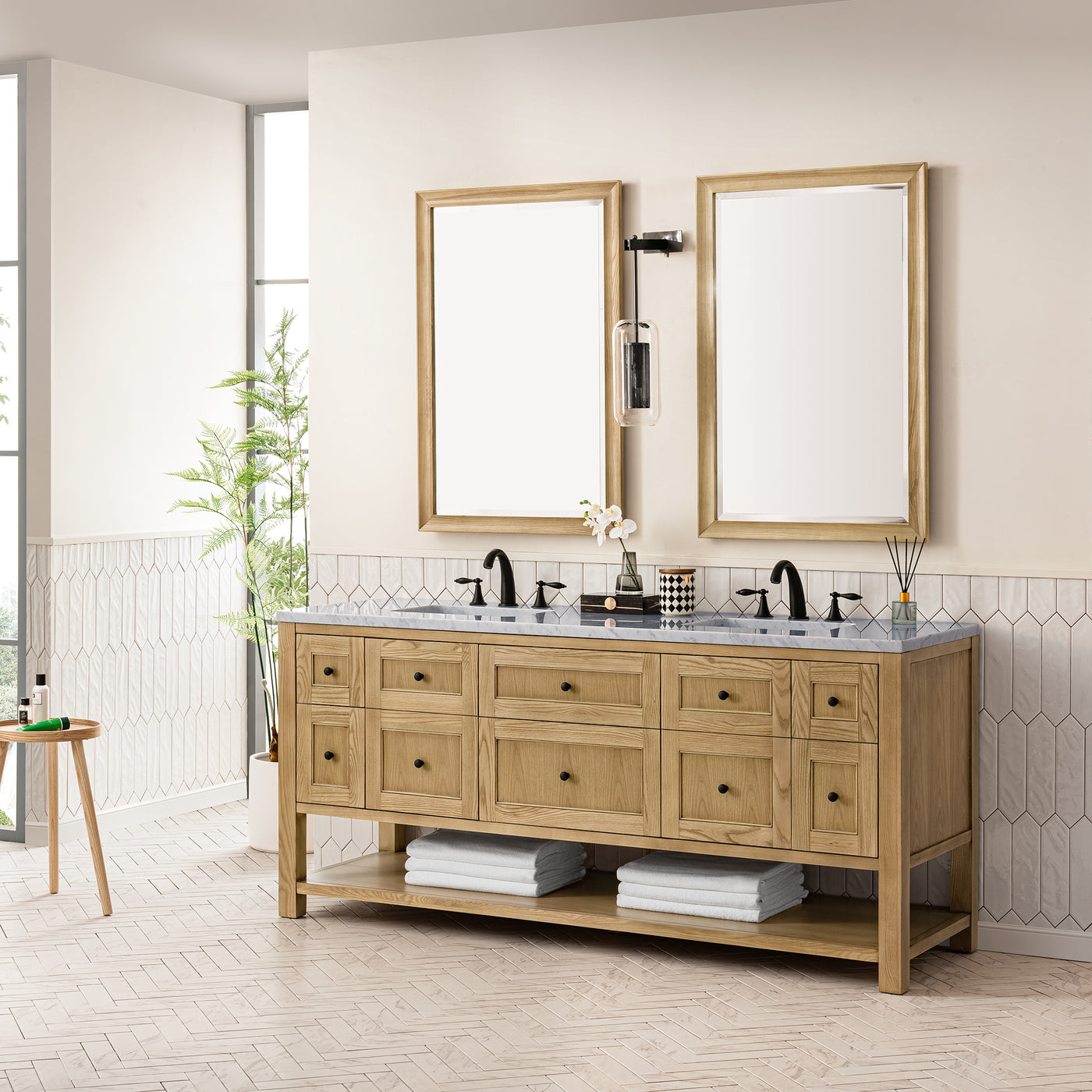 James Martin Breckenridge 72" Double Bathroom Vanity, Light Natural Oak, view 19