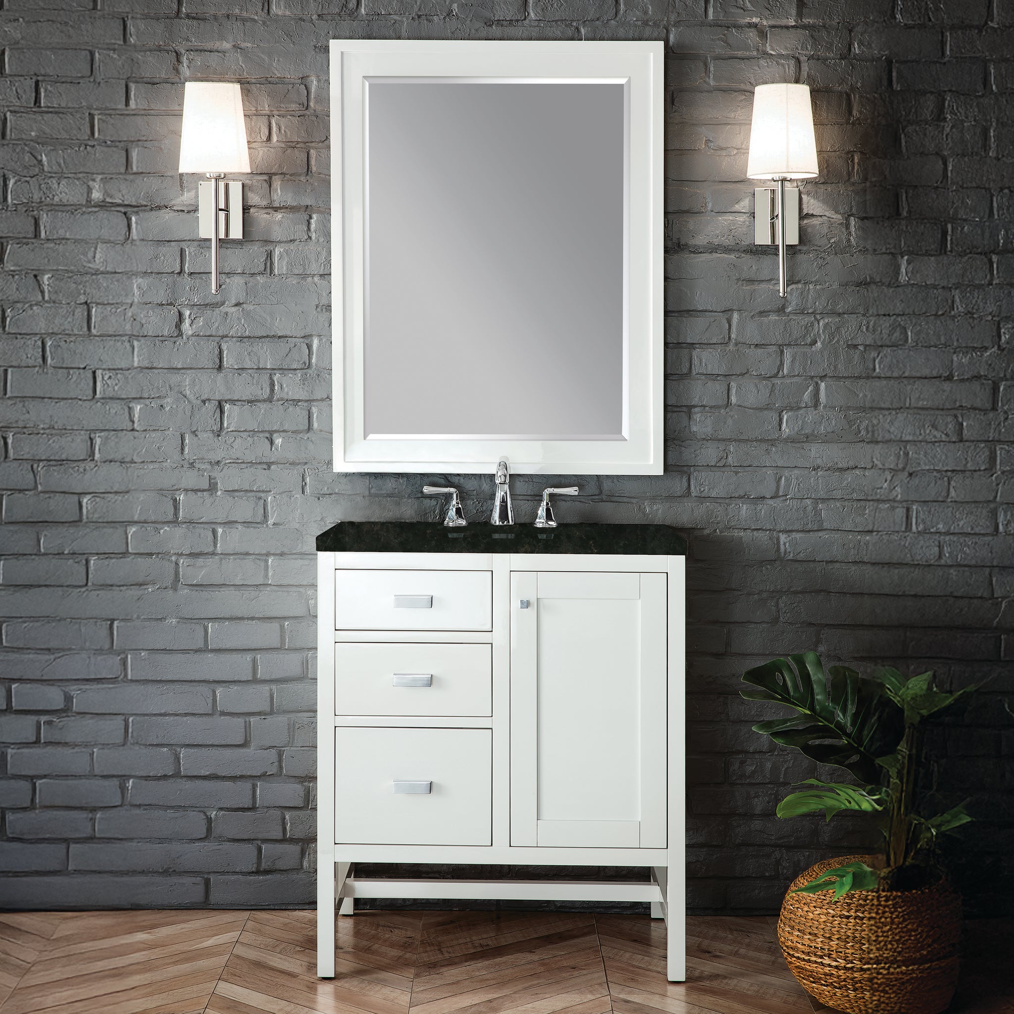 James Martin Addison 30" Single Bathroom Vanity, Glossy White, view 31