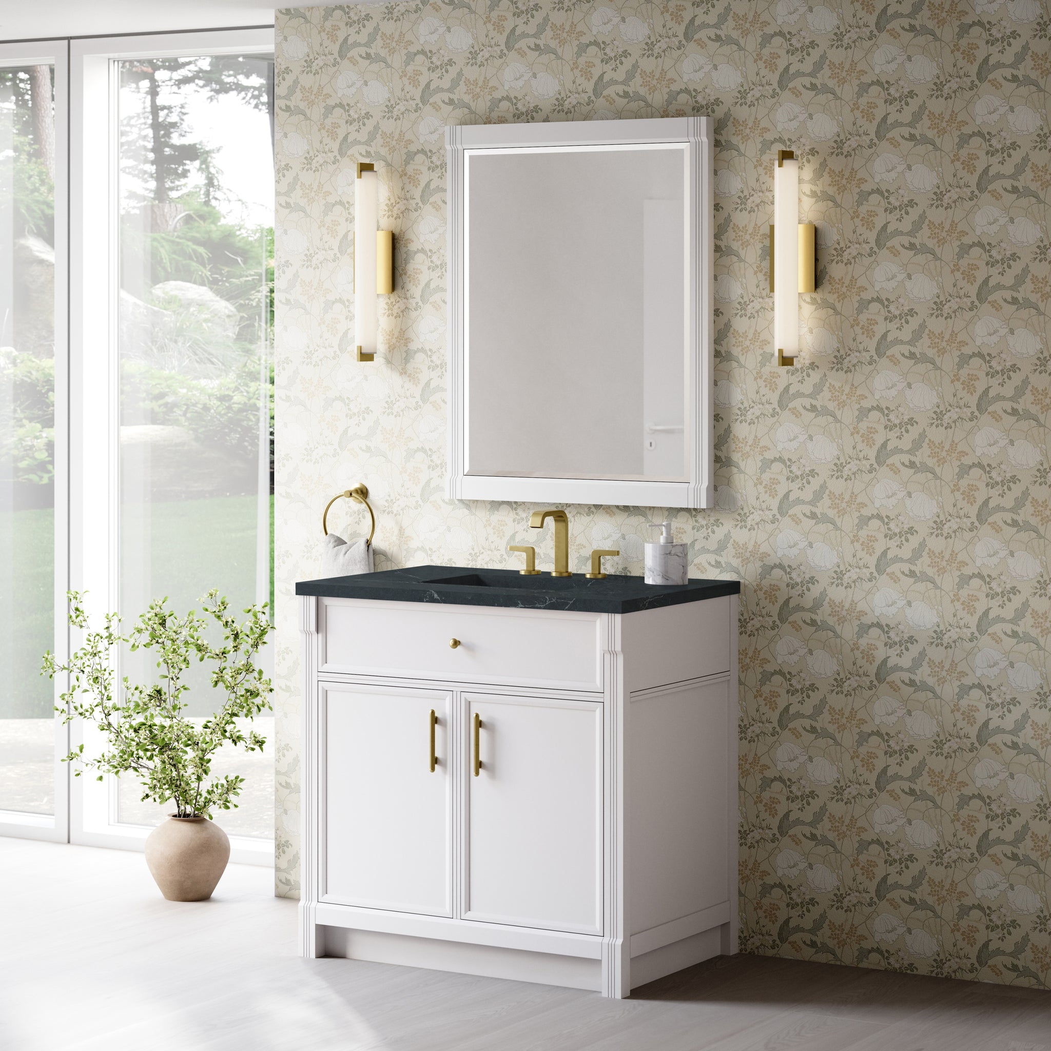 James Martin Bellshire 36" Single Bathroom Vanity, Bright White, view 40