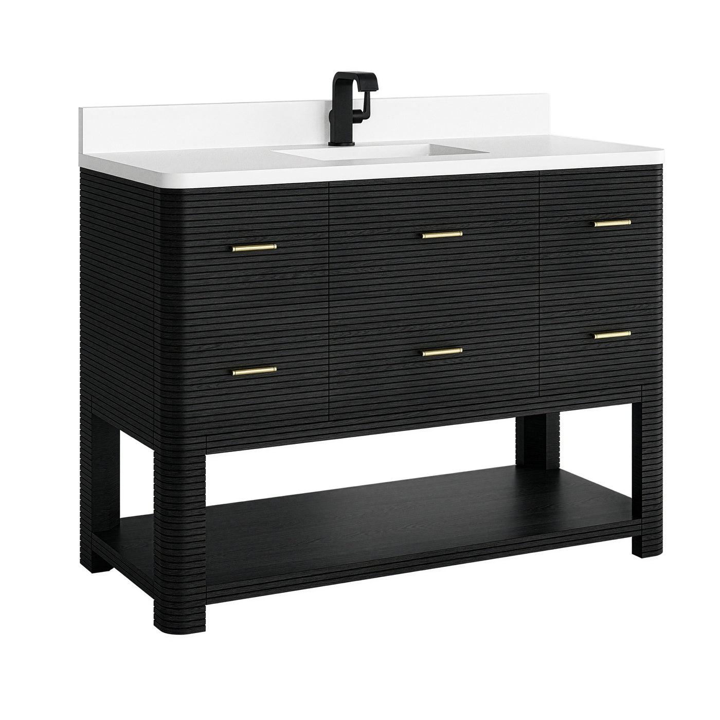 James Martin Lucian 48" Single Bathroom Vanity, Carbon Oak, view 30
