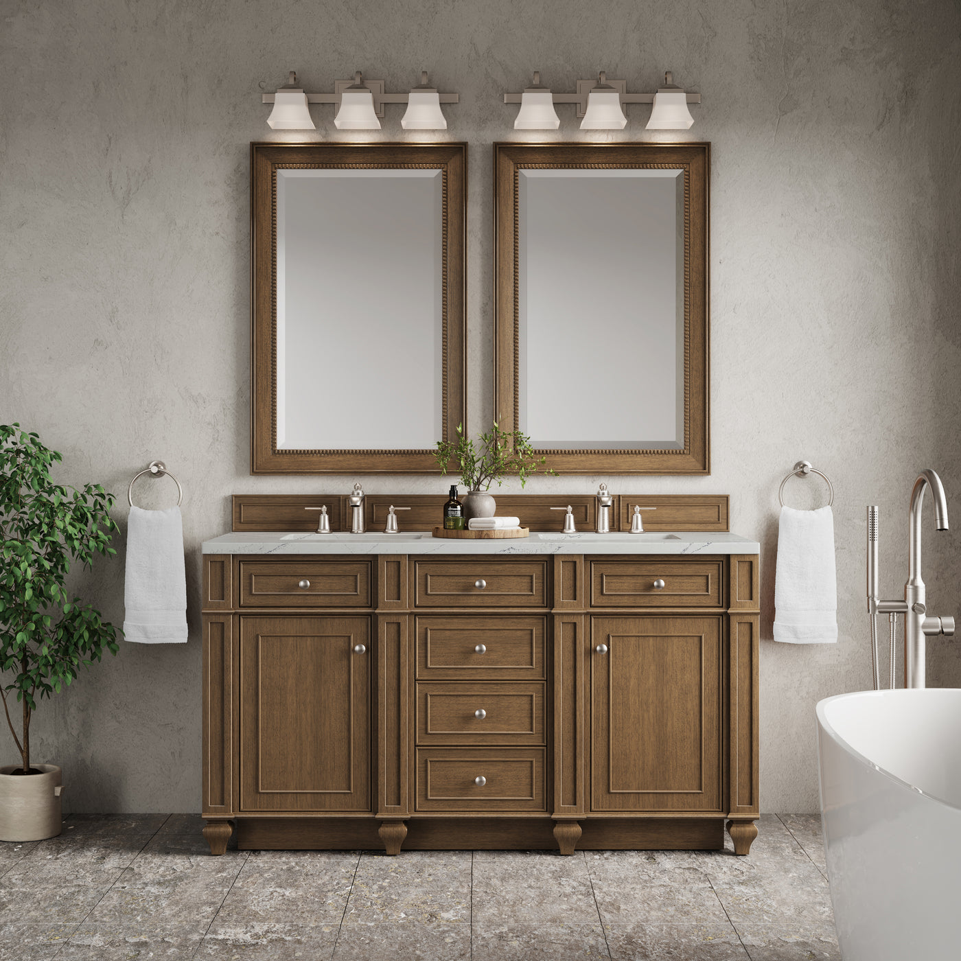 James Martin Bristol 60" Double Bathroom Vanity, Saddle Brown, view 27
