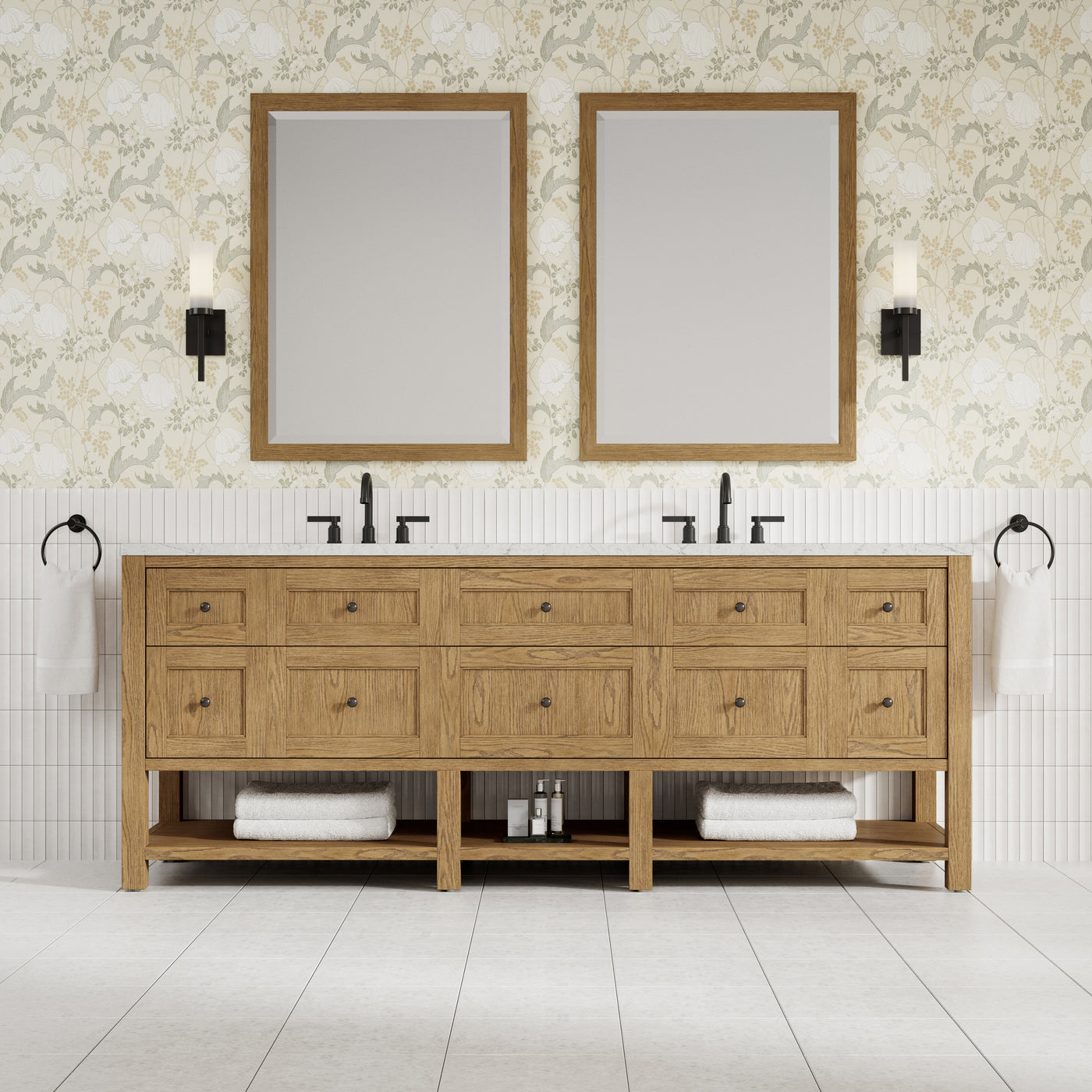James Martin Breckenridge 84" Double Bathroom Vanity, Light Natural Oak, view 22