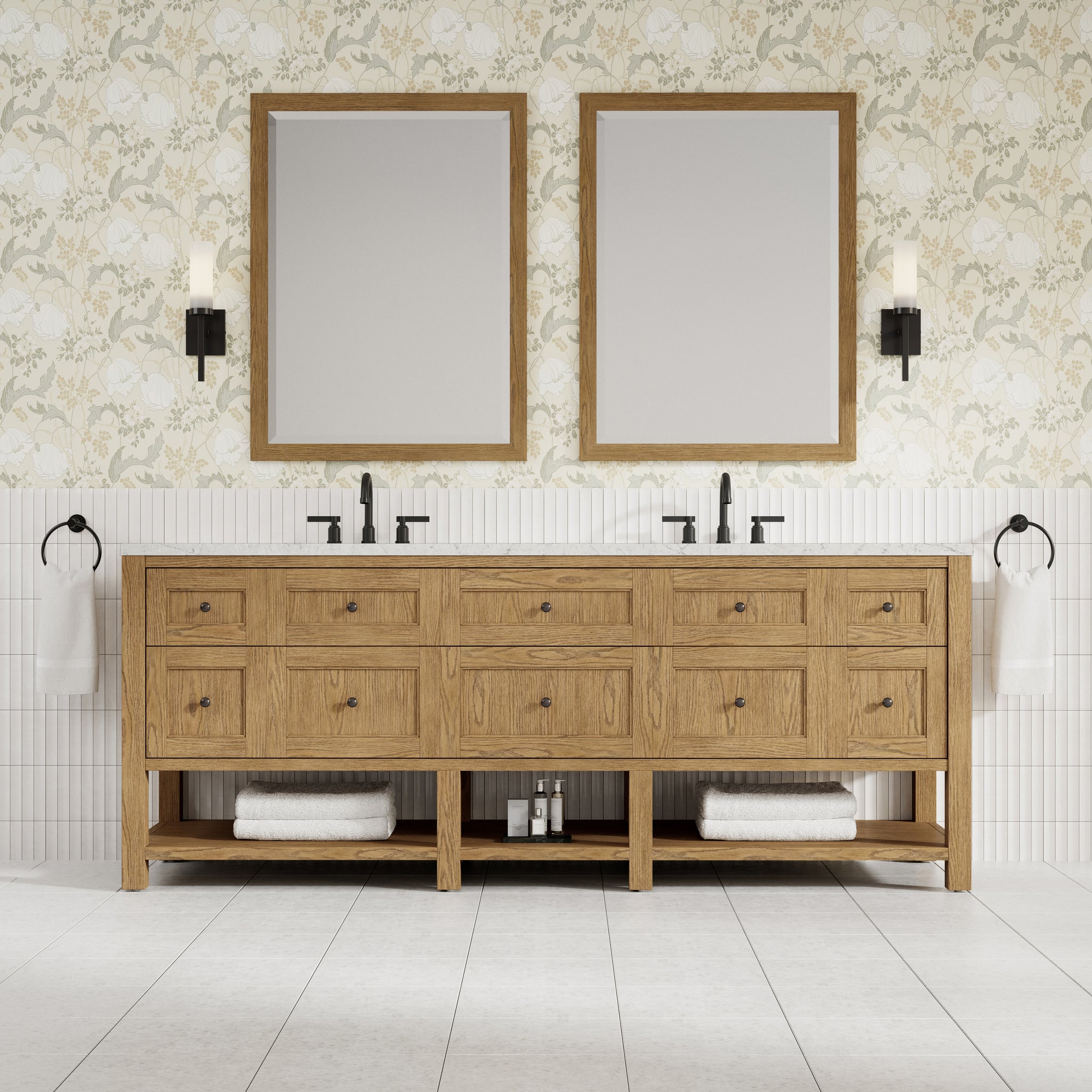 James Martin Breckenridge 84" Double Bathroom Vanity, Light Natural Oak, view 22