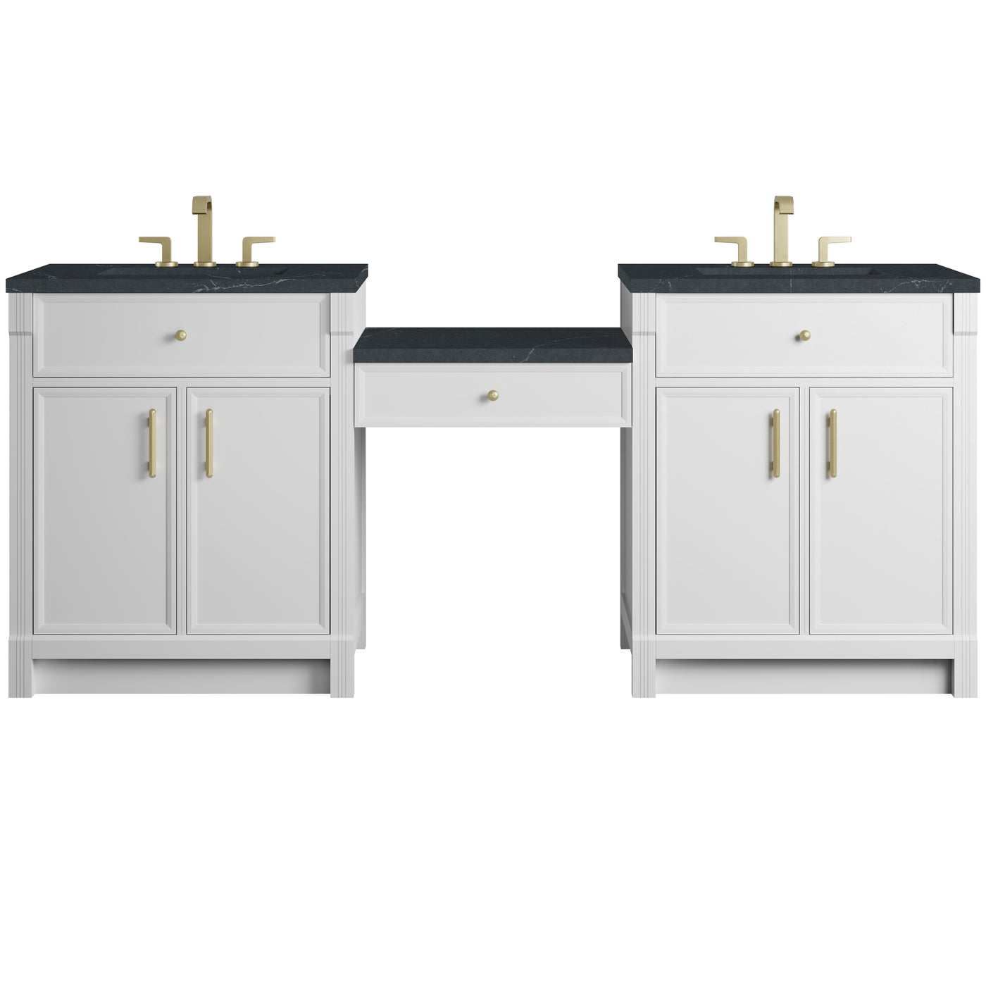 James Martin Bellshire 84" Double Bathroom Vanity, Bright White, view 25