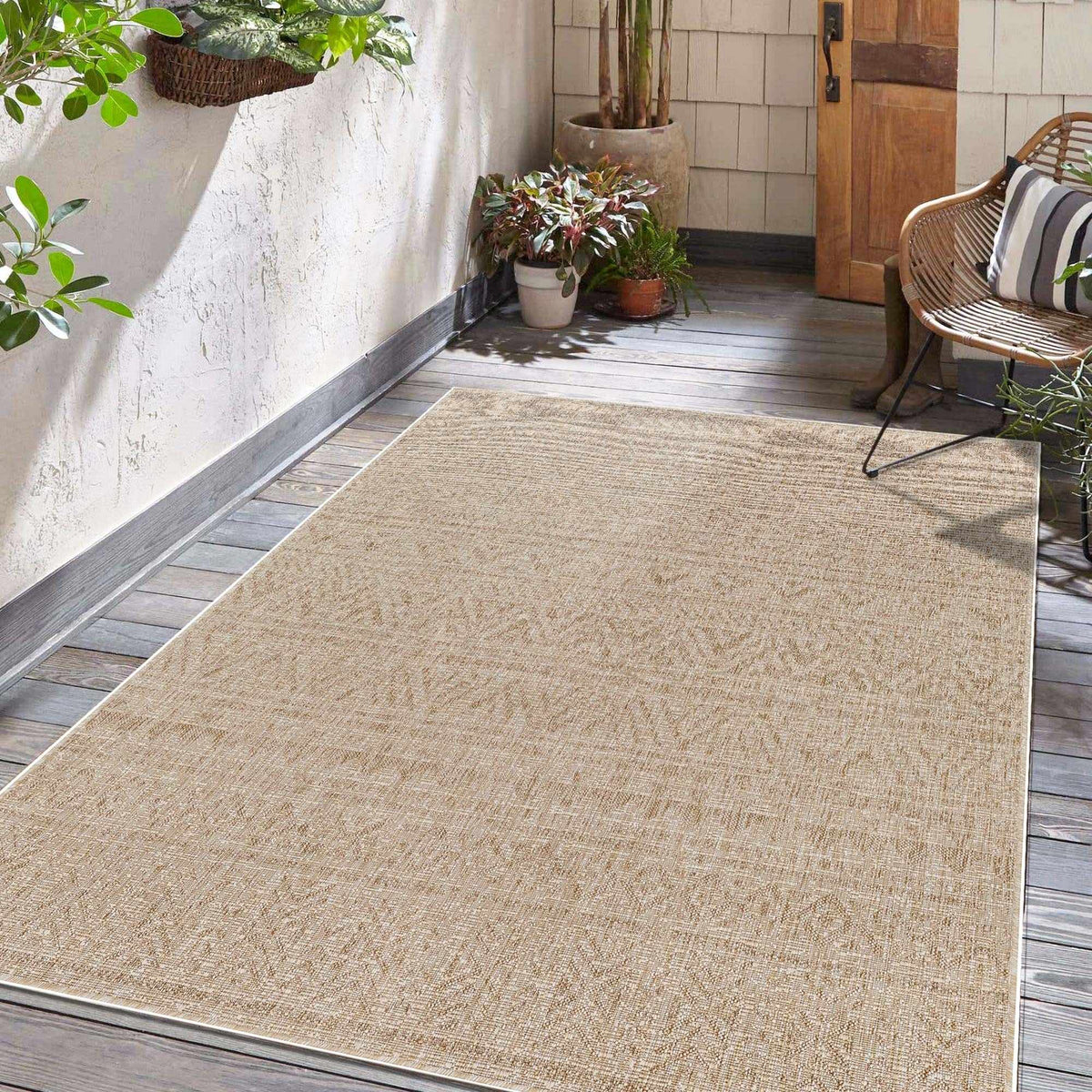 Vanderhoof Indoor & Outdoor Rug - Clearance, installed in a room