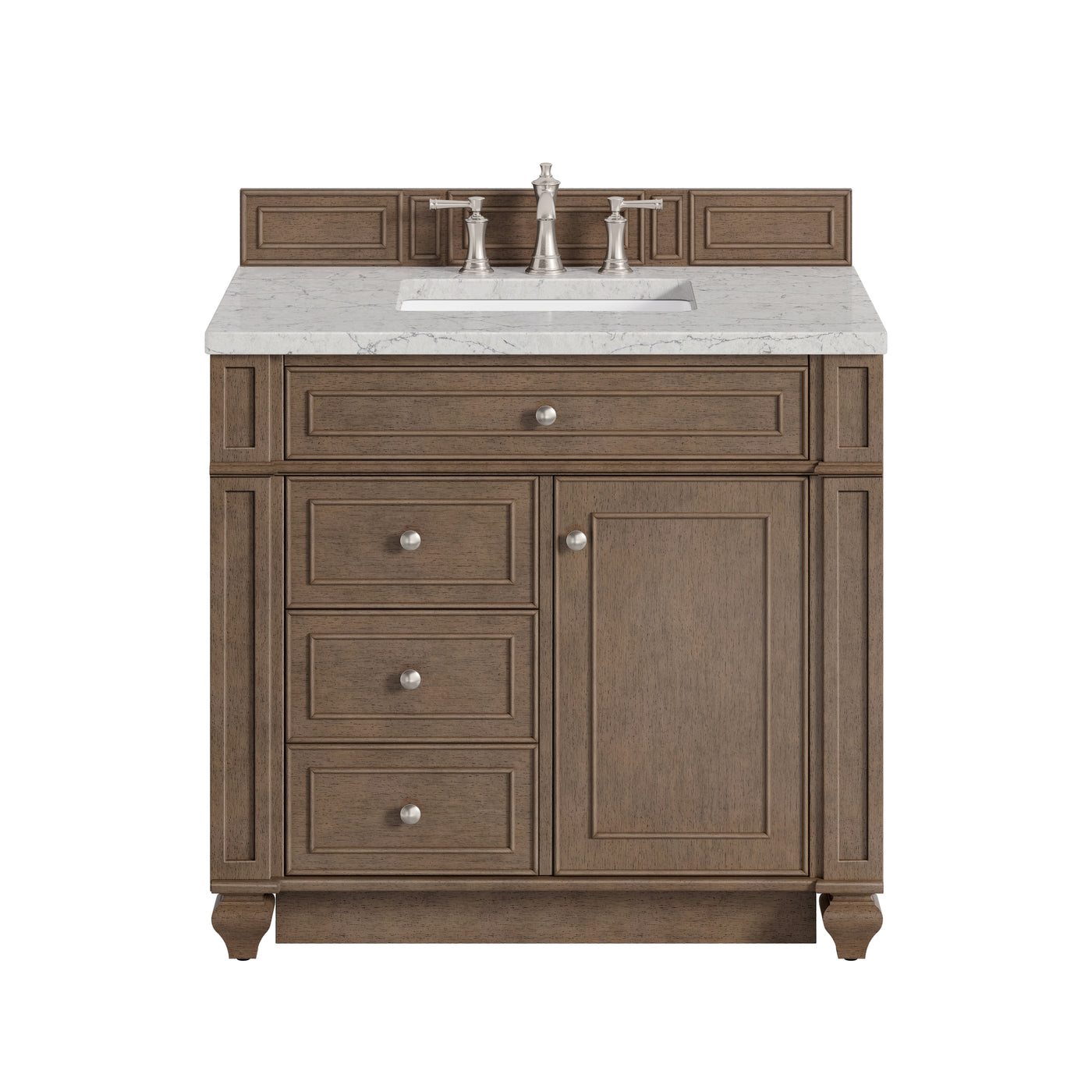 James Martin Bristol 36" Single Bathroom Vanity, Whitewashed Walnut, view 35