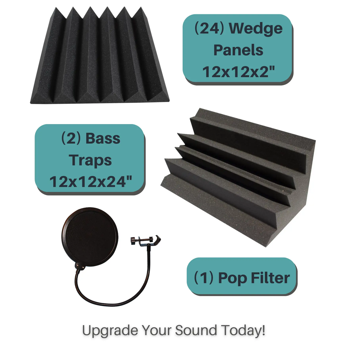 Small Vocal Booth Acoustic Foam Bundle - DIY Vocal Booth Acoustic Treatment, photo 3 of 6