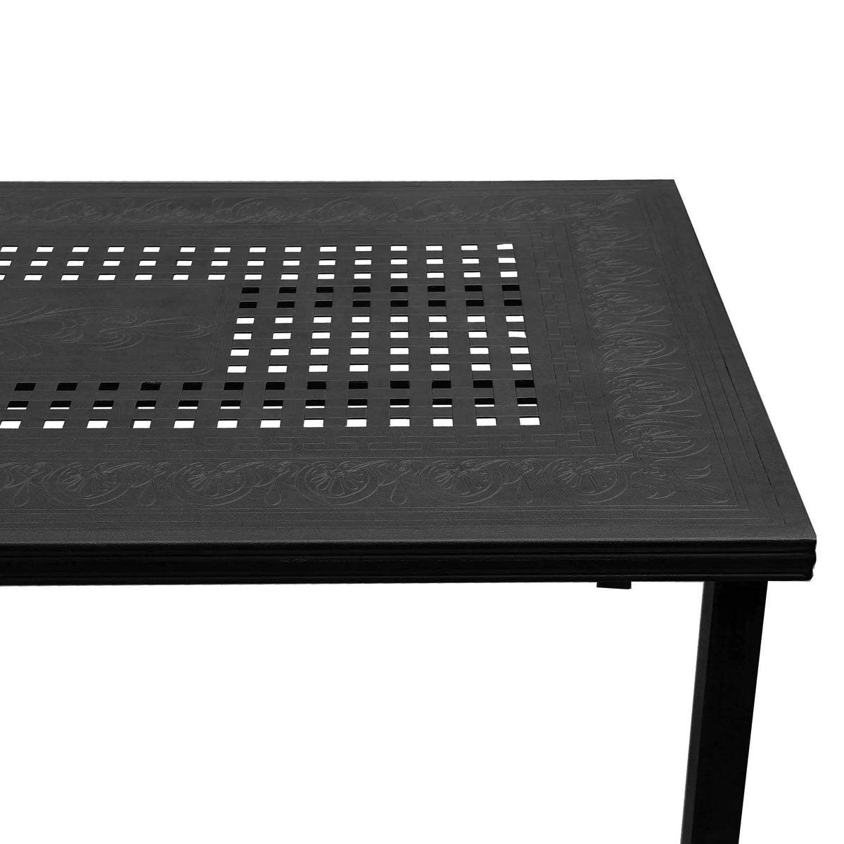 Traditional Outdoor Aluminum 95-in Rectangle Large Patio Dining Table by Sharicks