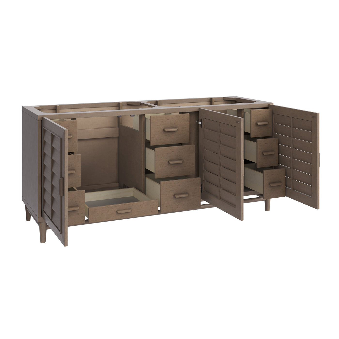 James Martin Portland 72" Double Bathroom Vanity, Whitewashed Walnut, view 22