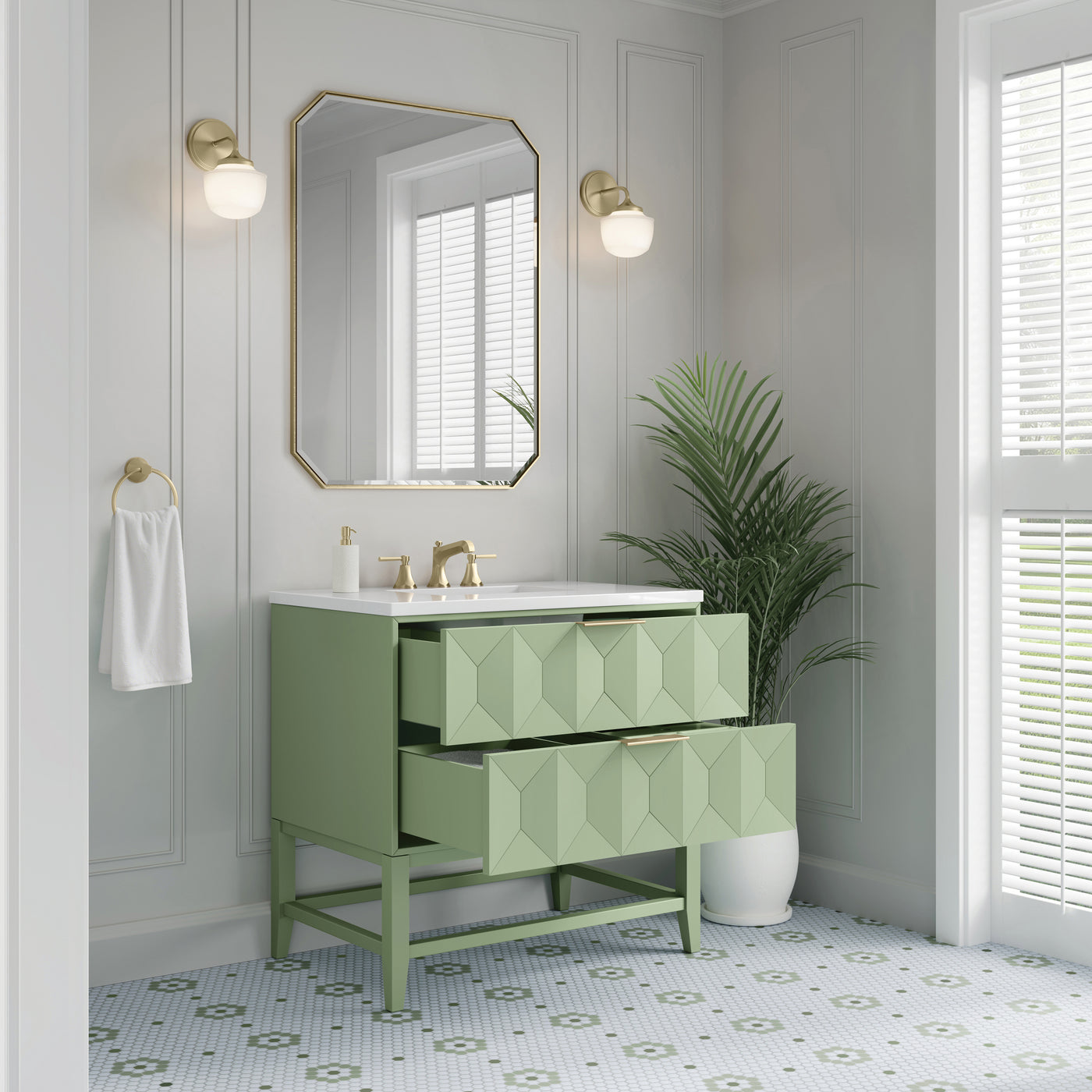 James Martin Emmeline 36" Single Bathroom Vanity, Pistachio, view 32