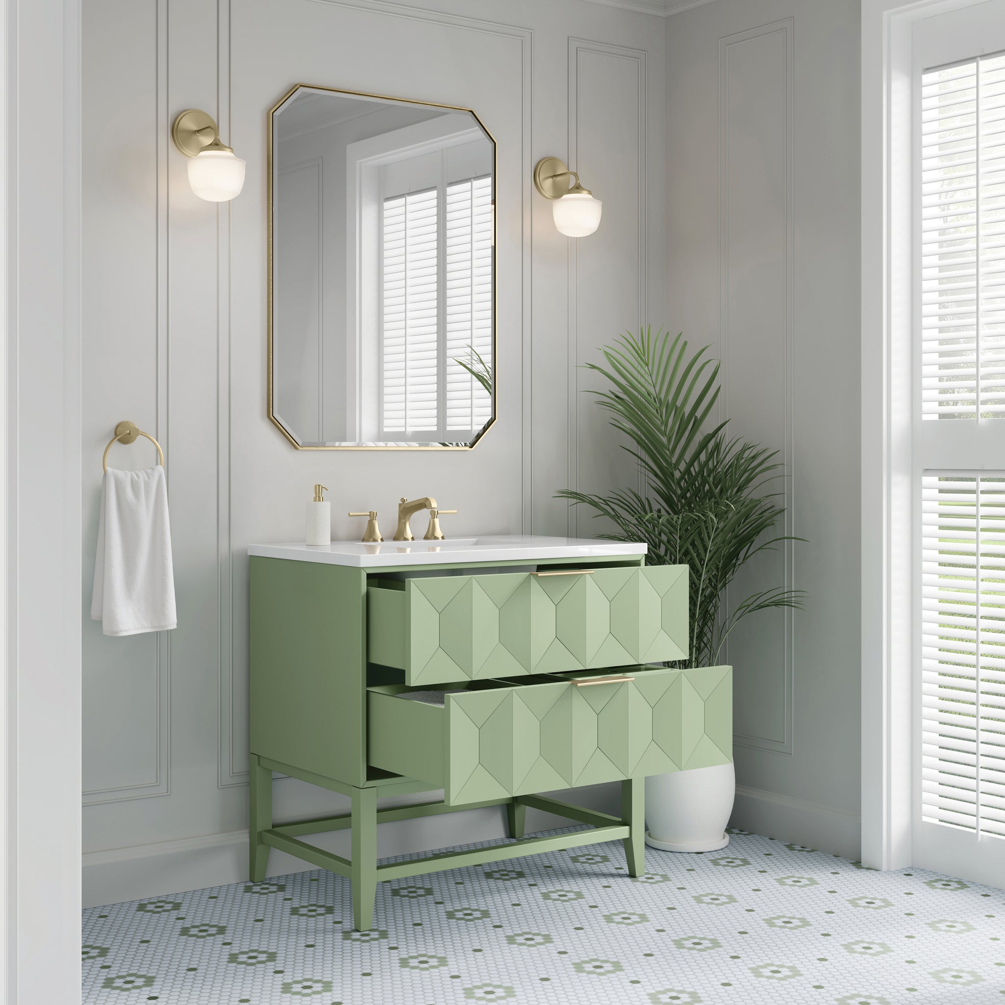 James Martin Emmeline 36" Single Bathroom Vanity, Pistachio, view 32