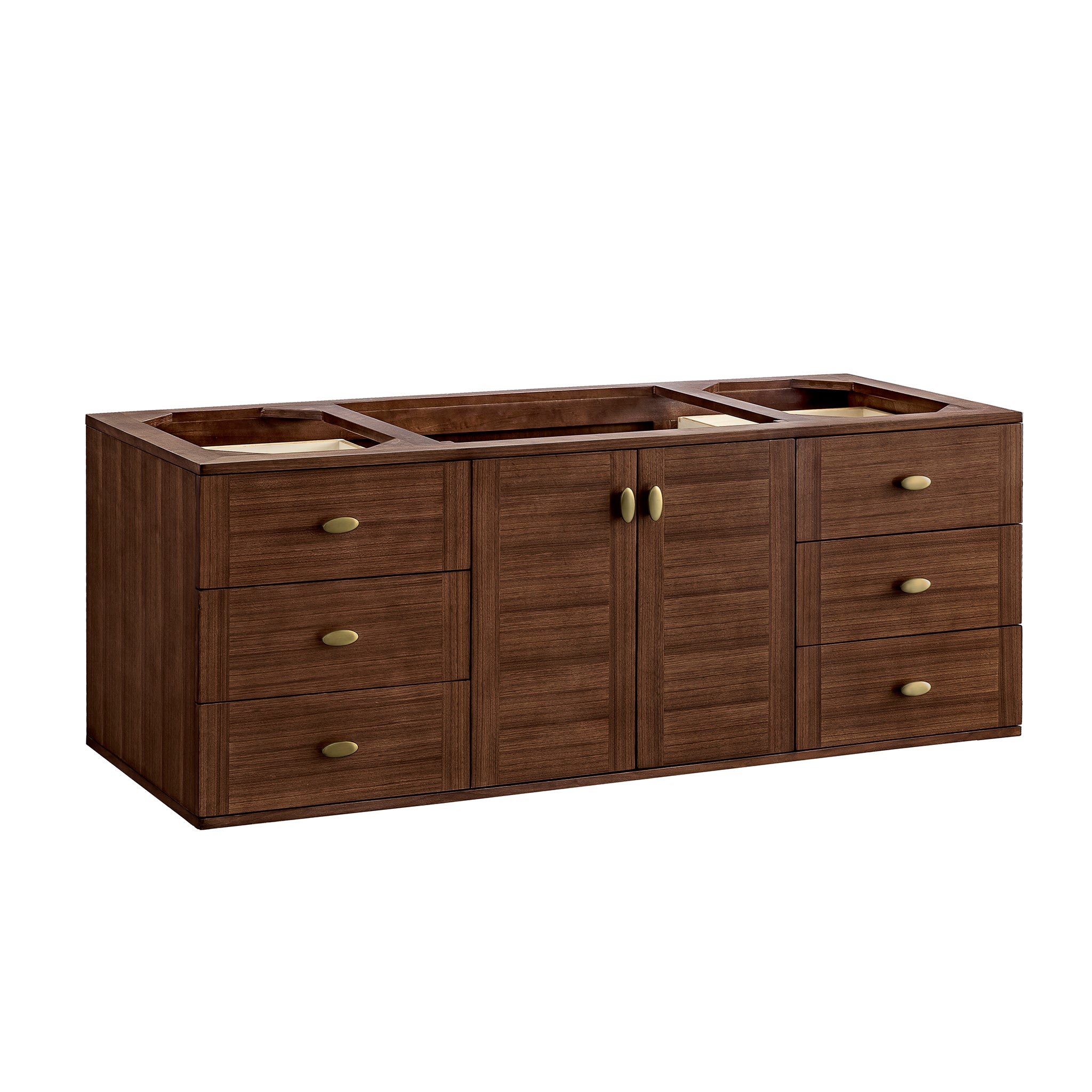 James Martin Amberly 60" Dual Mount Single Bathroom Vanity, Mid-Century Walnut, view 20