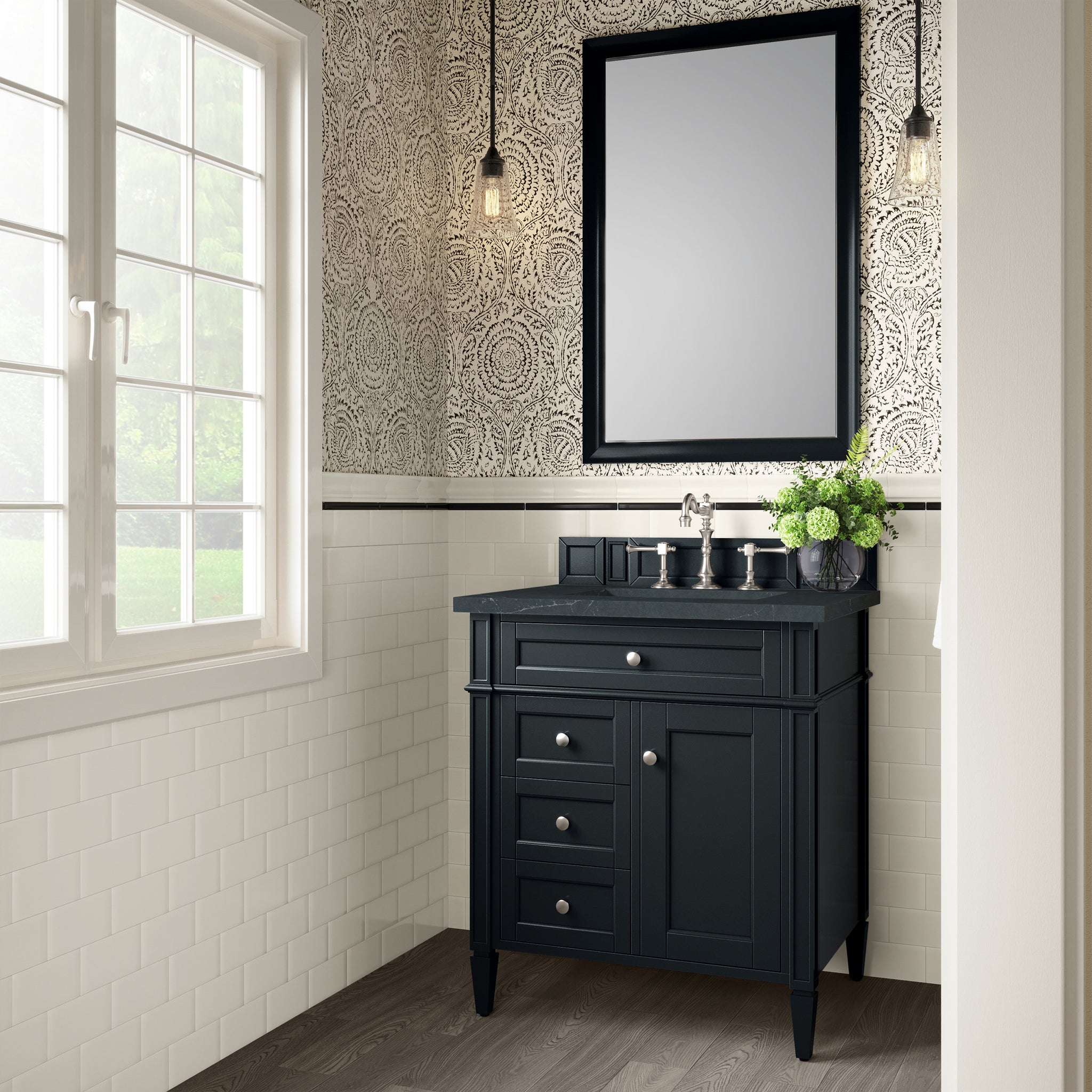 James Martin Brittany 30" Single Bathroom Vanity, Black Onyx, view 29