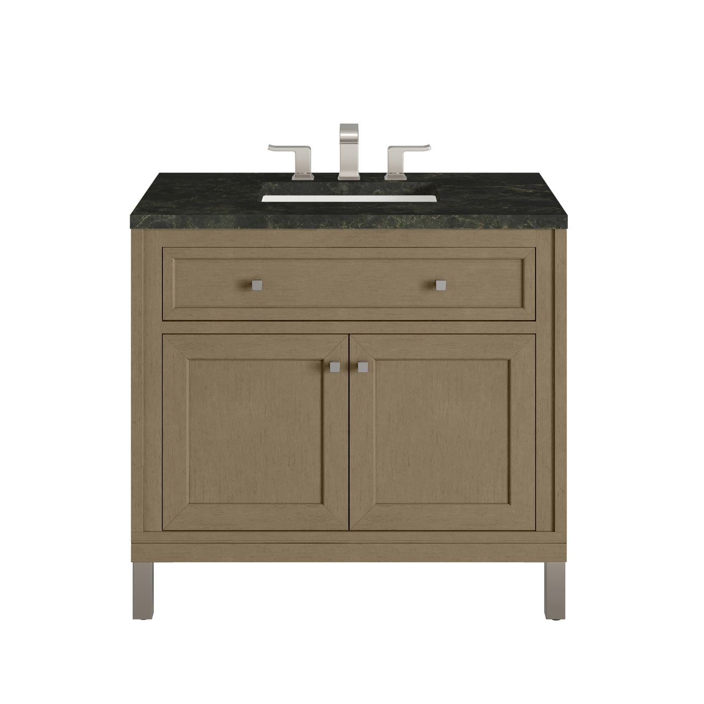 James Martin Chicago 36" Single Bathroom Vanity, Walnut Whisper with Phantome countertop
