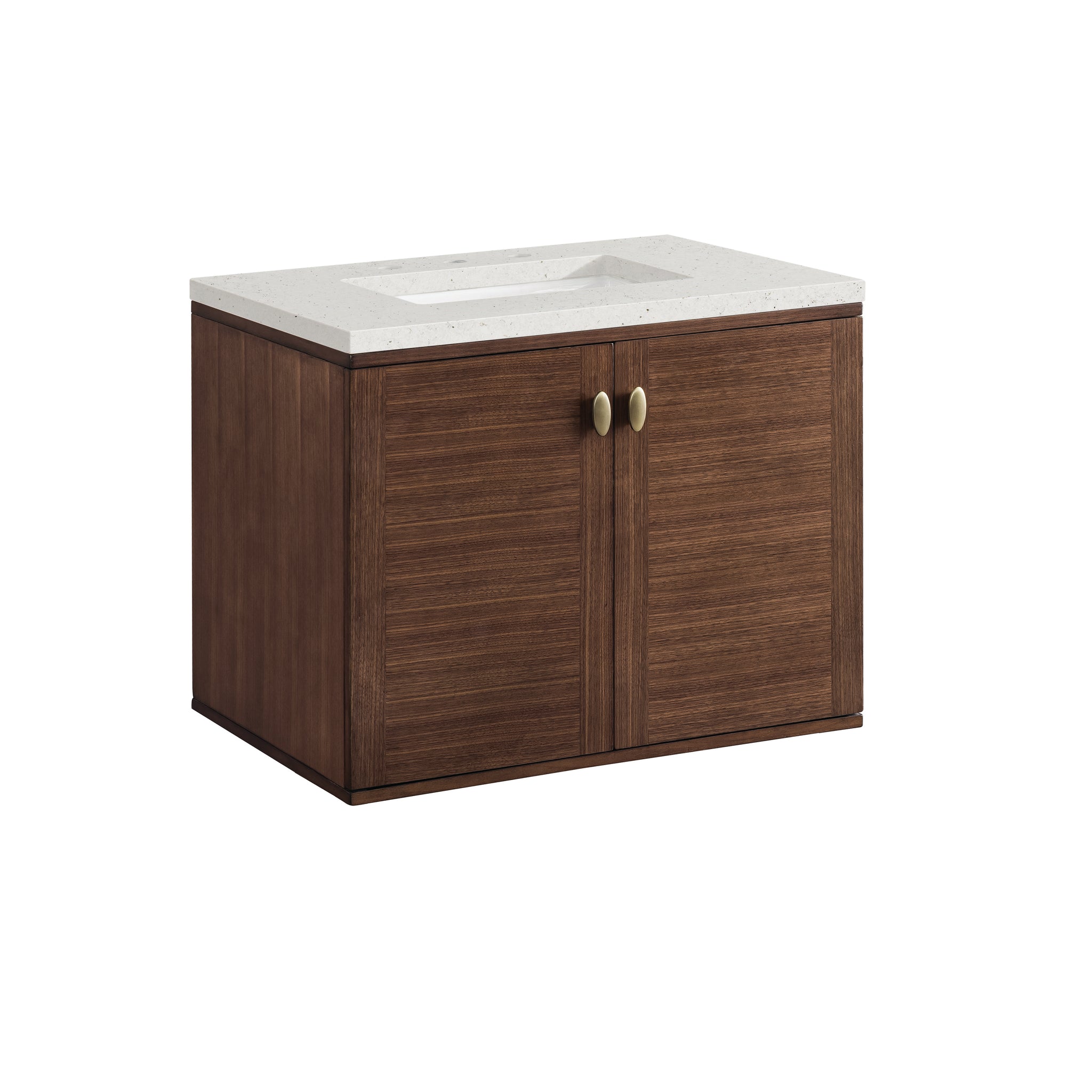 James Martin Amberly 30" Dual Mount Single Bathroom Vanity, Mid-Century Walnut, view 33