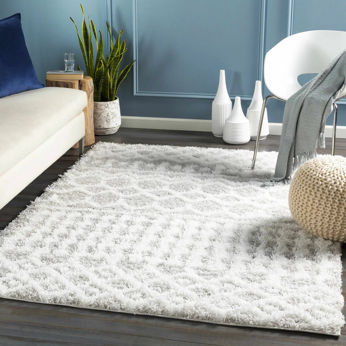 Vernonburg Shag Area Rug, installed in a room