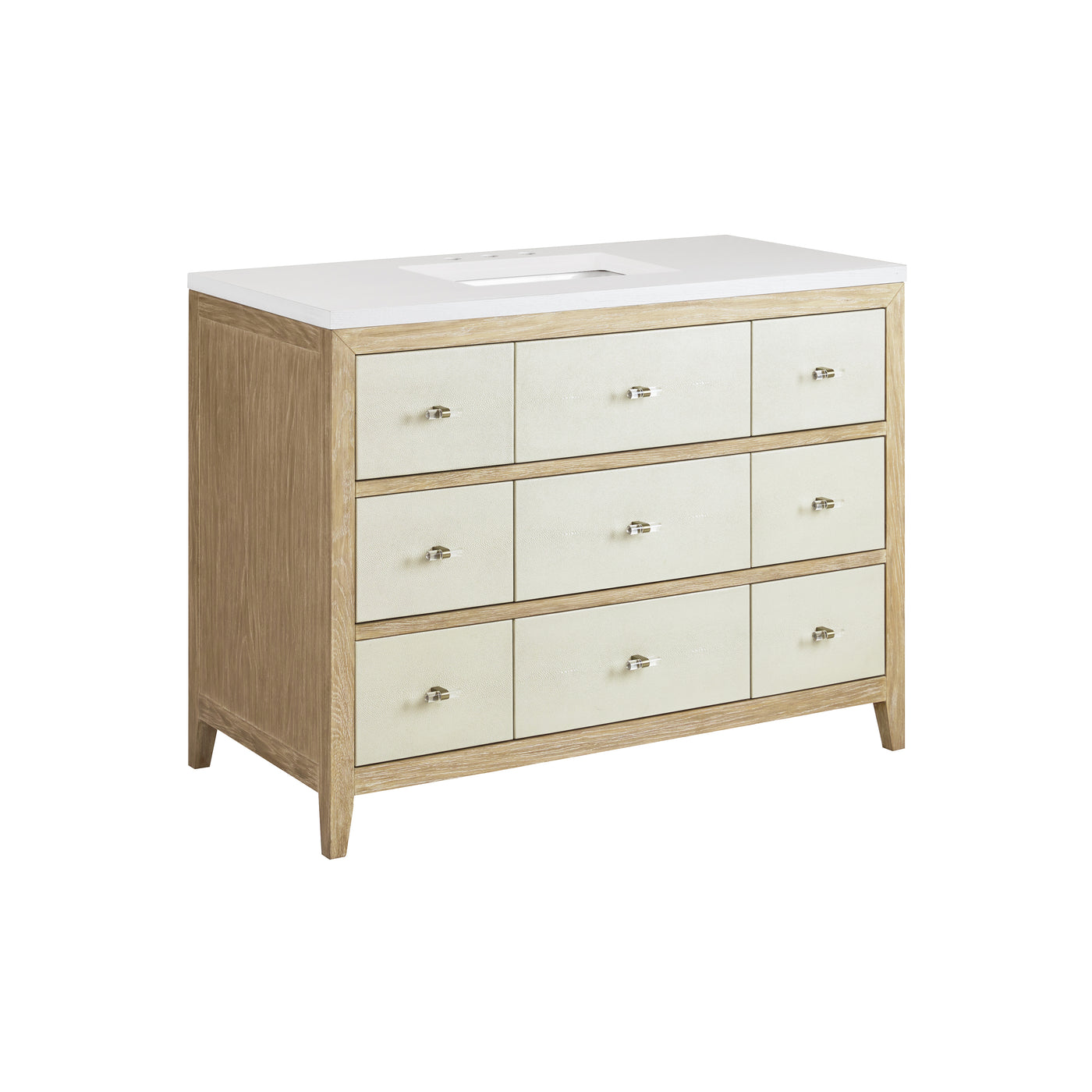 James Martin Celeste 48" Single Bathroom Vanity, Sunwashed Oak with Embossed Shagreen Drawer Fronts, view 25