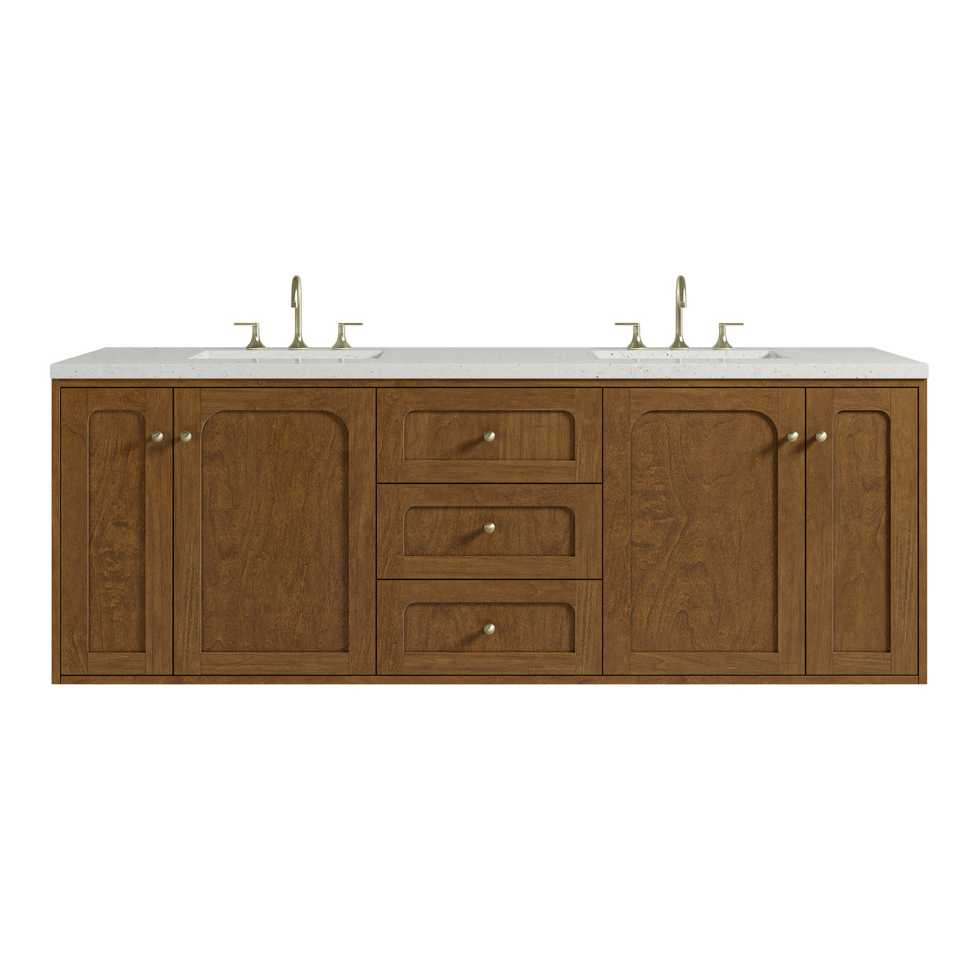 James Martin Laurent 72" Dual Mount Double Bathroom Vanity, Honey Oak, view 33