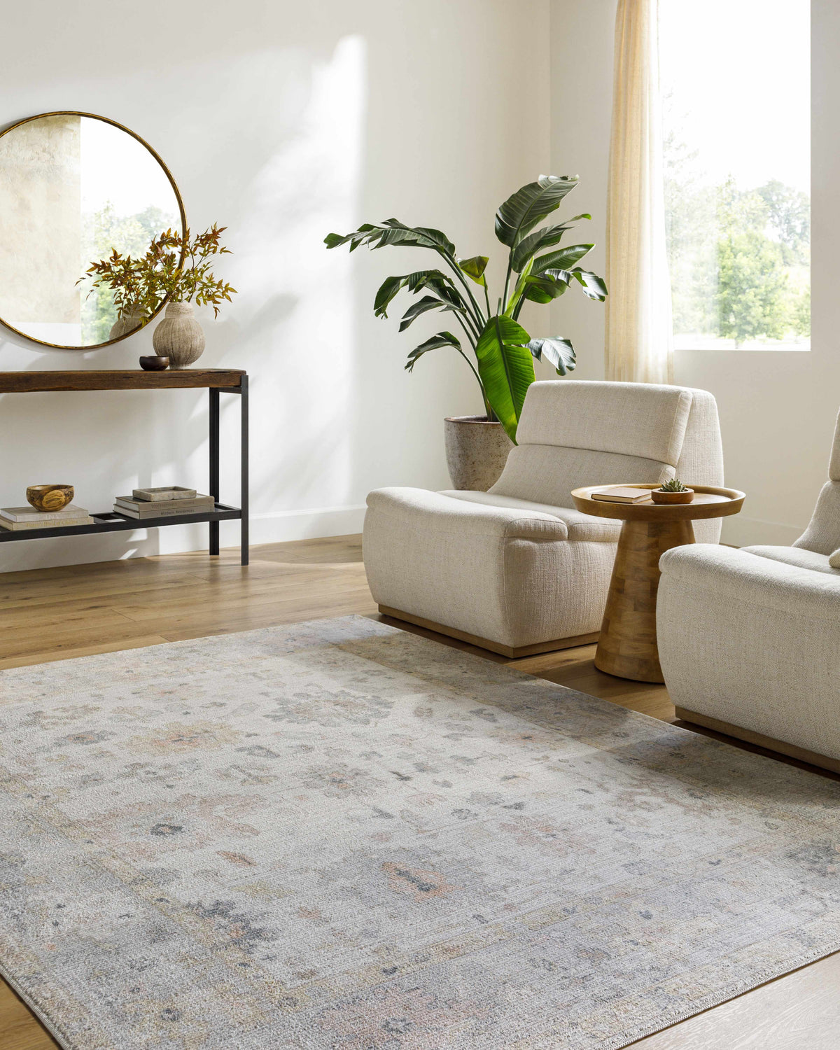 Valko Area Rug, installed in a room
