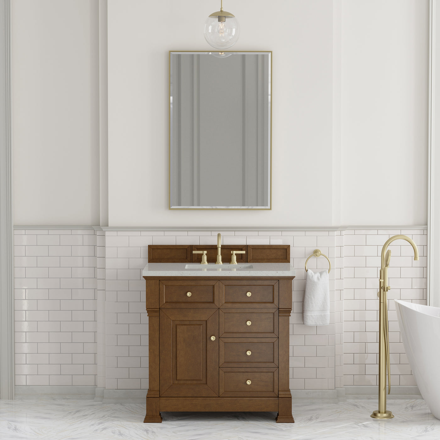 James Martin Brookfield 36" Single Bathroom Vanity, Honey Oak, view 18