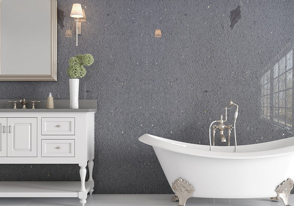 Vulcano Gray Honed Basalt Slab Random room scene