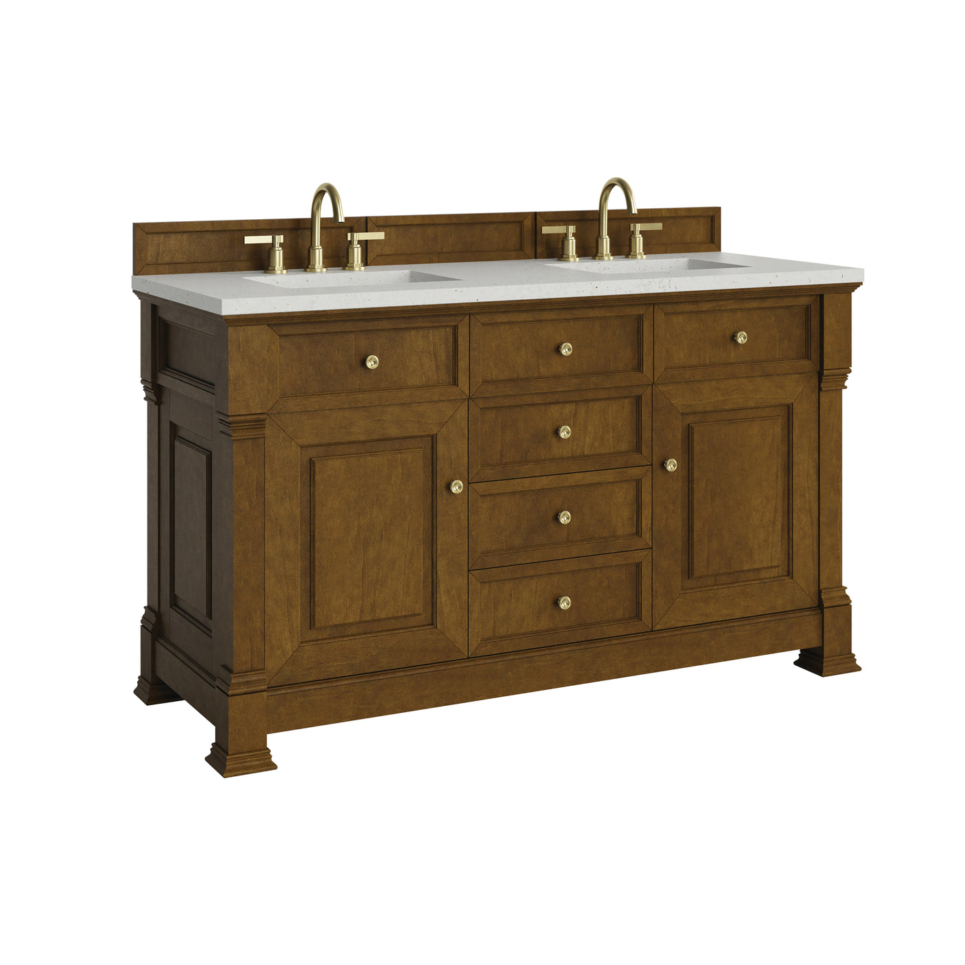 James Martin Brookfield 60" Double Bathroom Vanity, Honey Oak, view 23