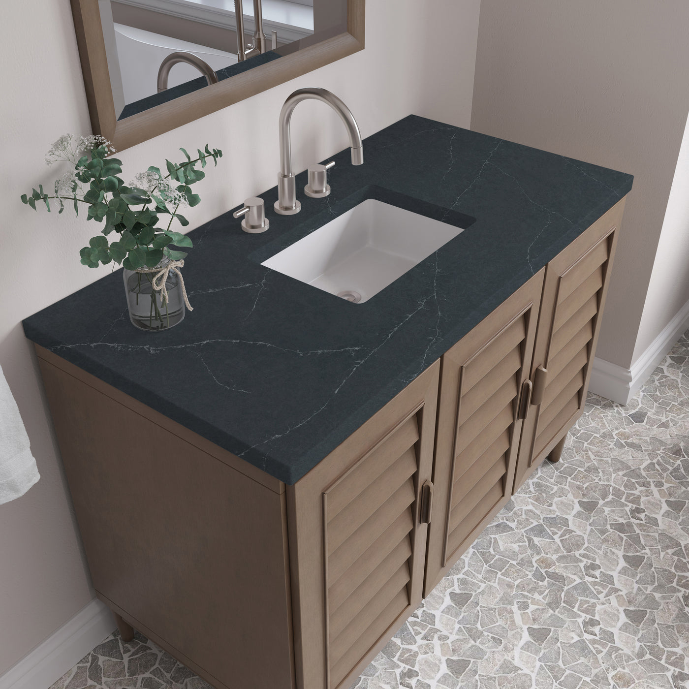 James Martin Portland 48" Single Bathroom Vanity, Whitewashed Walnut, view 37