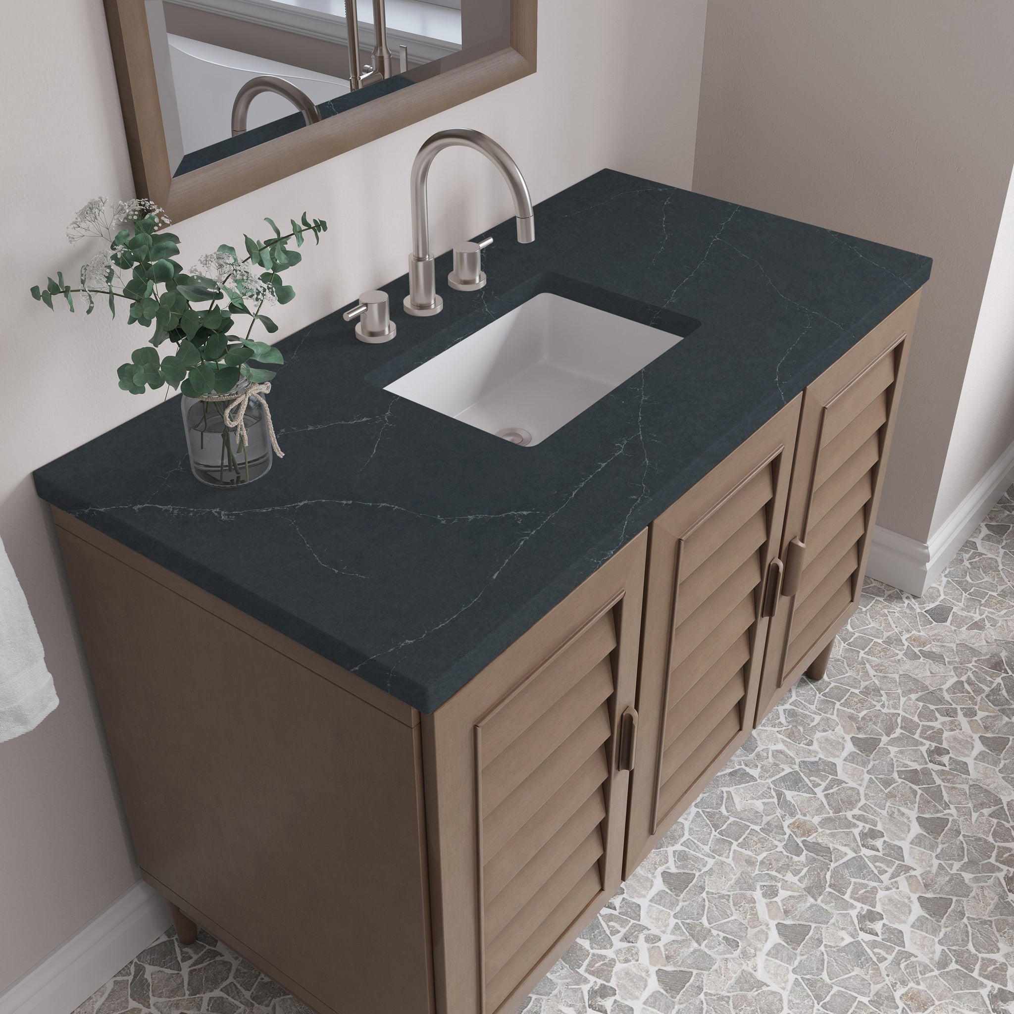 James Martin Portland 48" Single Bathroom Vanity, Whitewashed Walnut, view 37