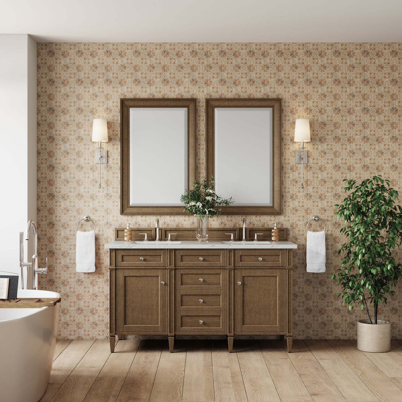 James Martin Brittany 60" Double Bathroom Vanity, Saddle Brown, view 27