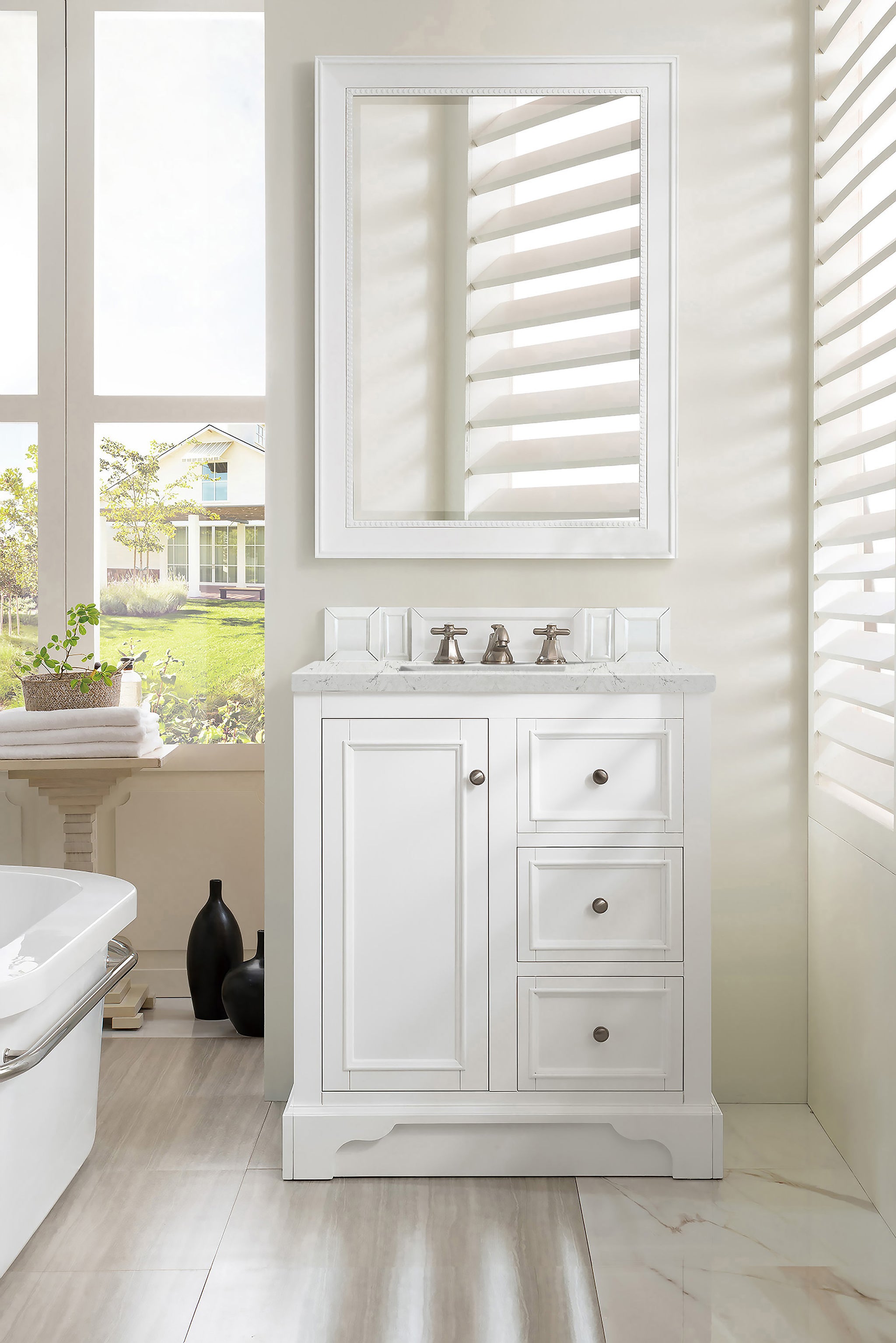James Martin De Soto 30" Single Bathroom Vanity, Bright White, view 35
