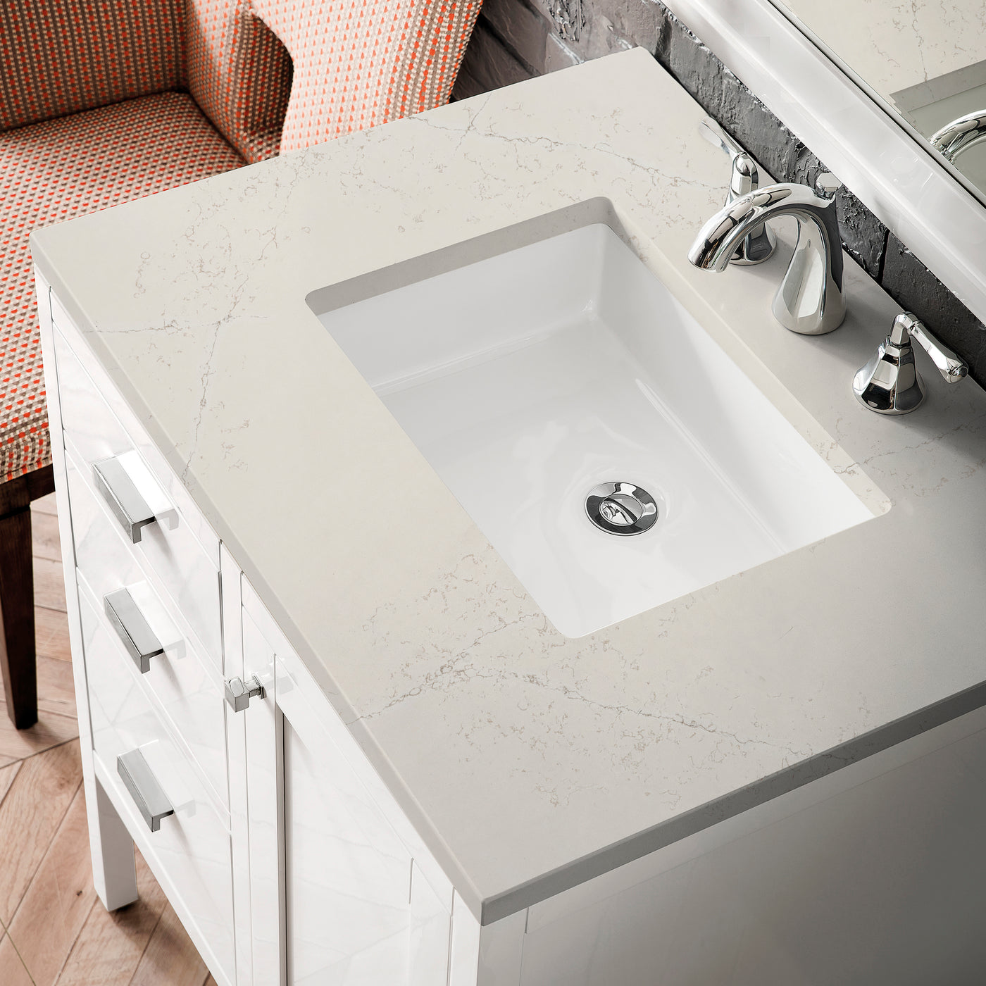 James Martin Addison 30" Single Bathroom Vanity, Glossy White, view 25