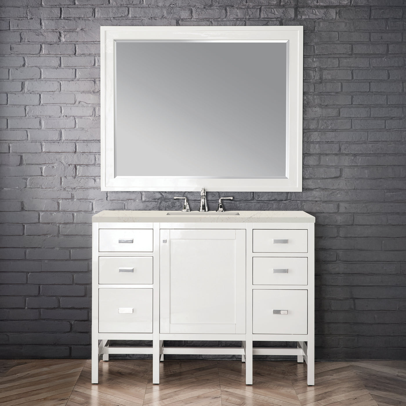James Martin Addison 48" Single Bathroom Vanity, Glossy White, view 19