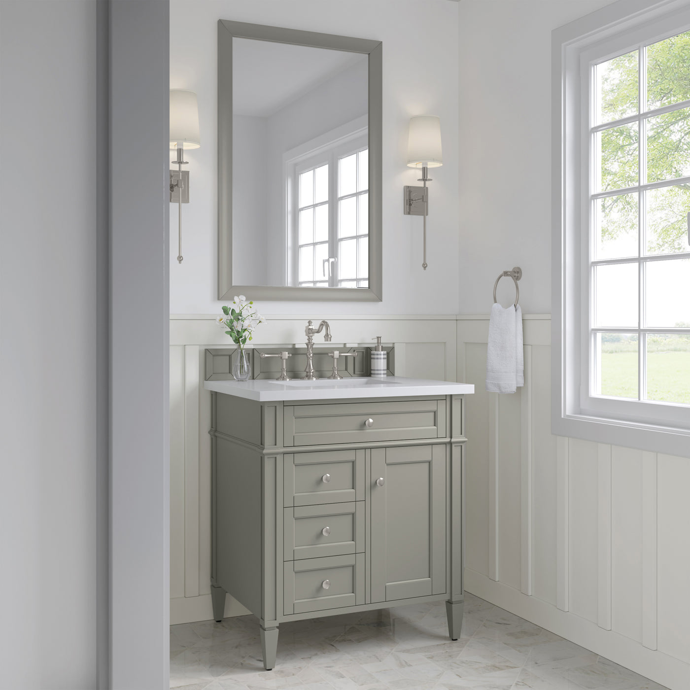 James Martin Brittany 30" Single Bathroom Vanity, Urban Gray, view 23