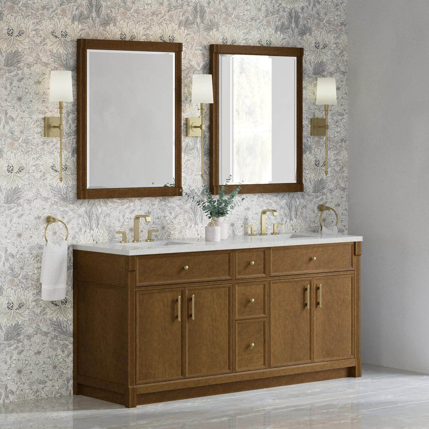 James Martin Bellshire 72" Double Bathroom Vanity, Honey Oak, view 30