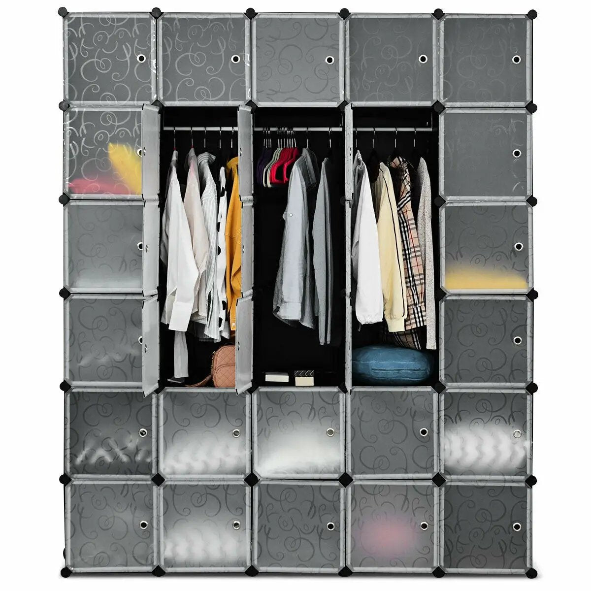 DIY 30 Cube Portable Closet Clothes Wardrobe Cabinet by DirectDeals
