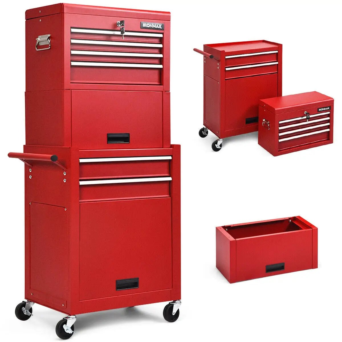 6-Drawer Tool Chest with Heightening Cabinet by DirectDeals