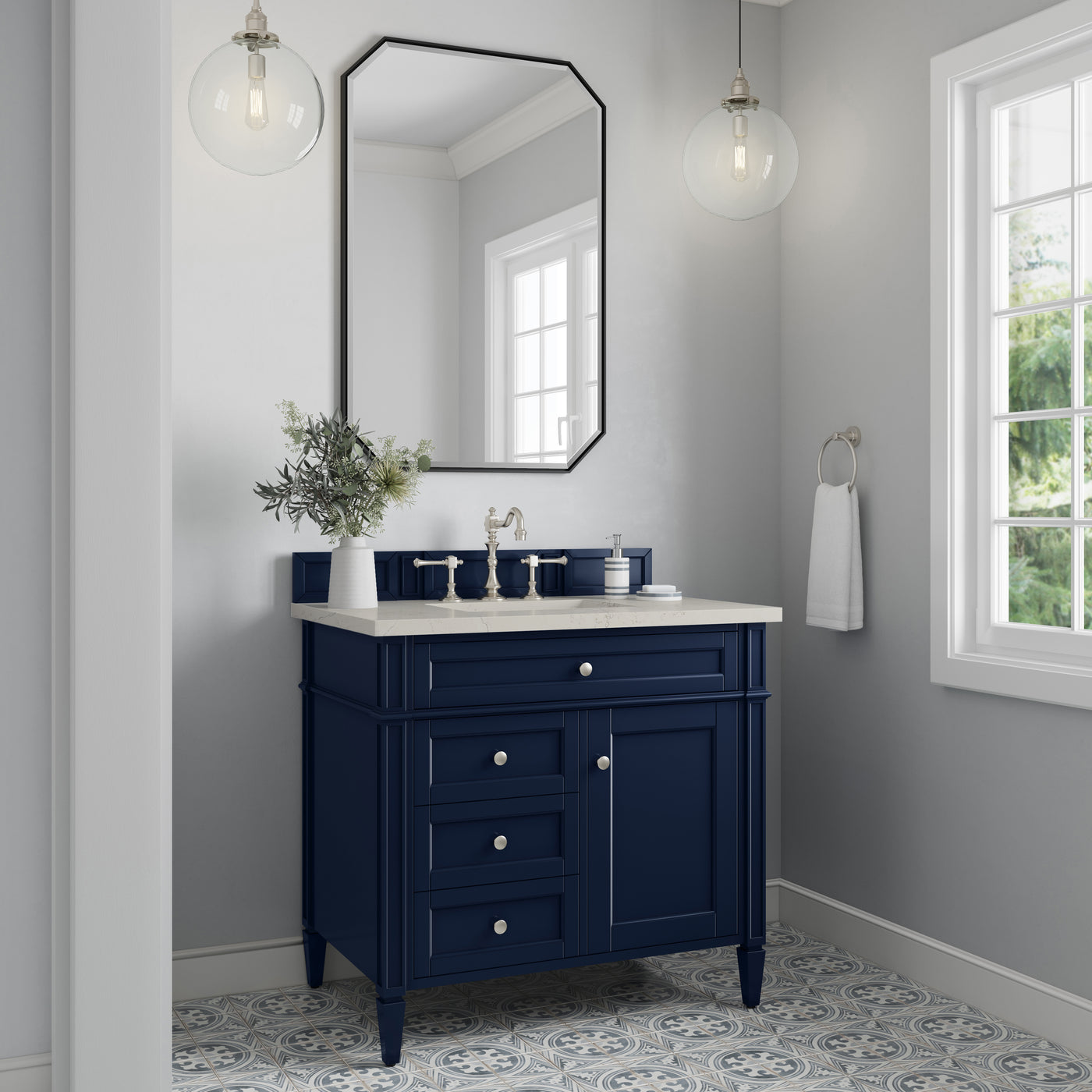 James Martin Brittany 36" Single Bathroom Vanity, Victory Blue, view 37