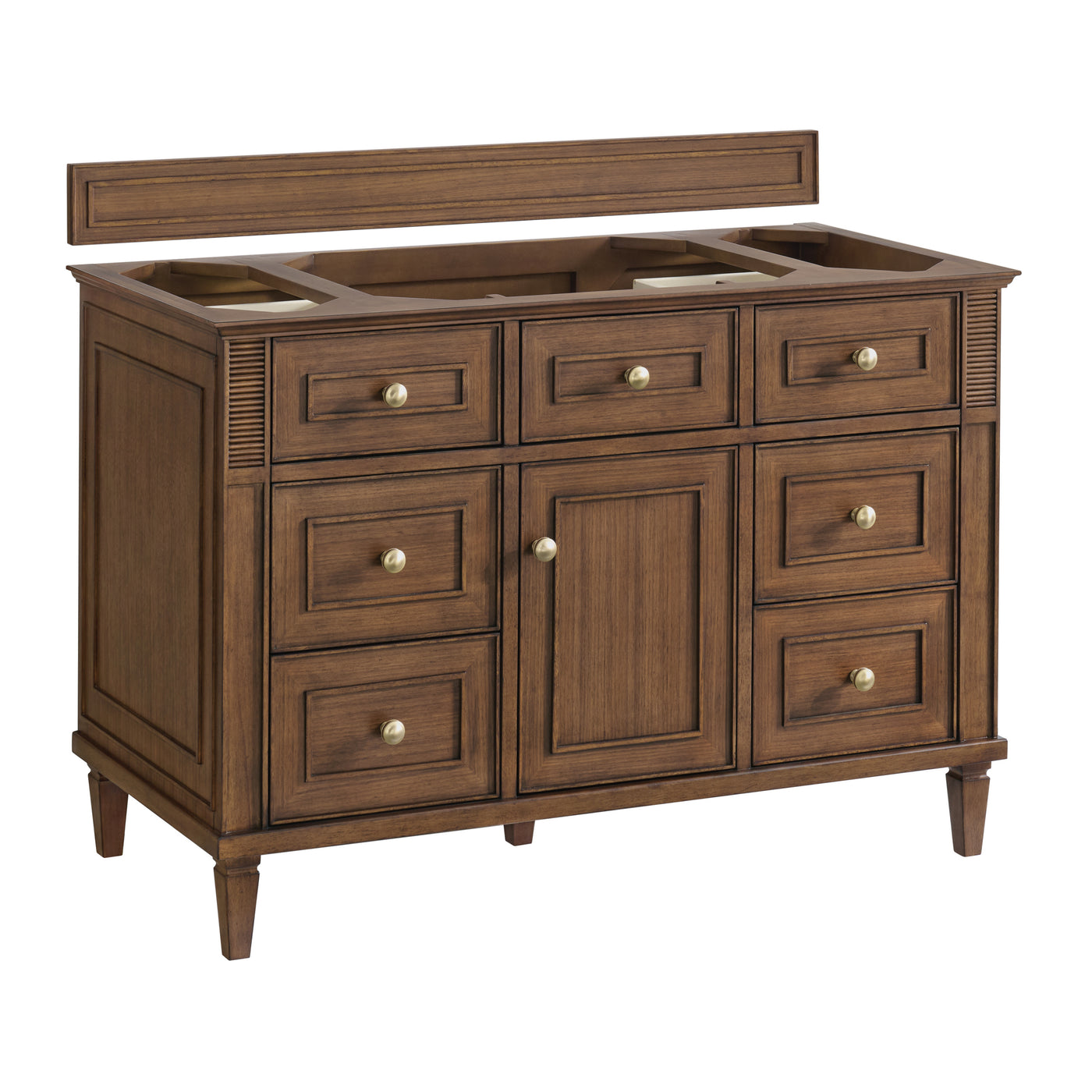 James Martin Lorelai 48" Single Bathroom Vanity, Mid-Century Walnut, cabinet without a countertop