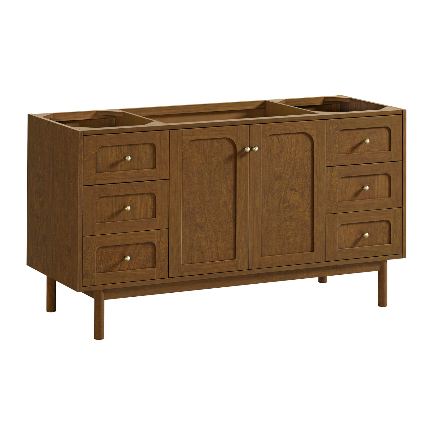 James Martin Laurent 60" Dual Mount Single Bathroom Vanity, Honey Oak, view 20