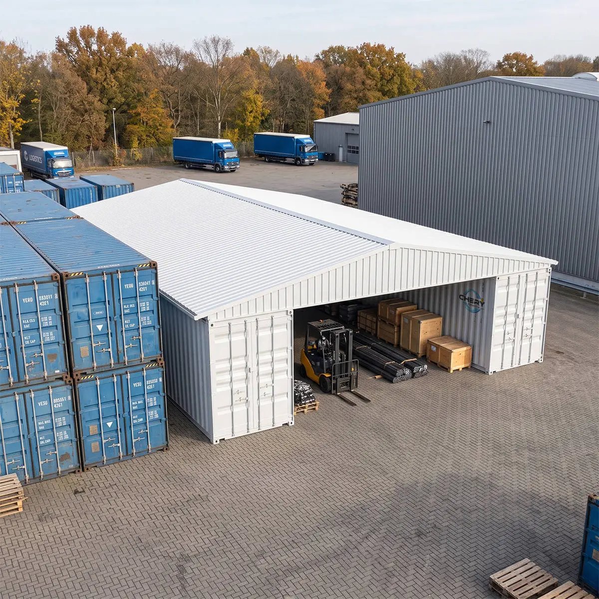 W36'xL40'xH4' Steel Shipping Container Roof Kit by Chery Industrial
