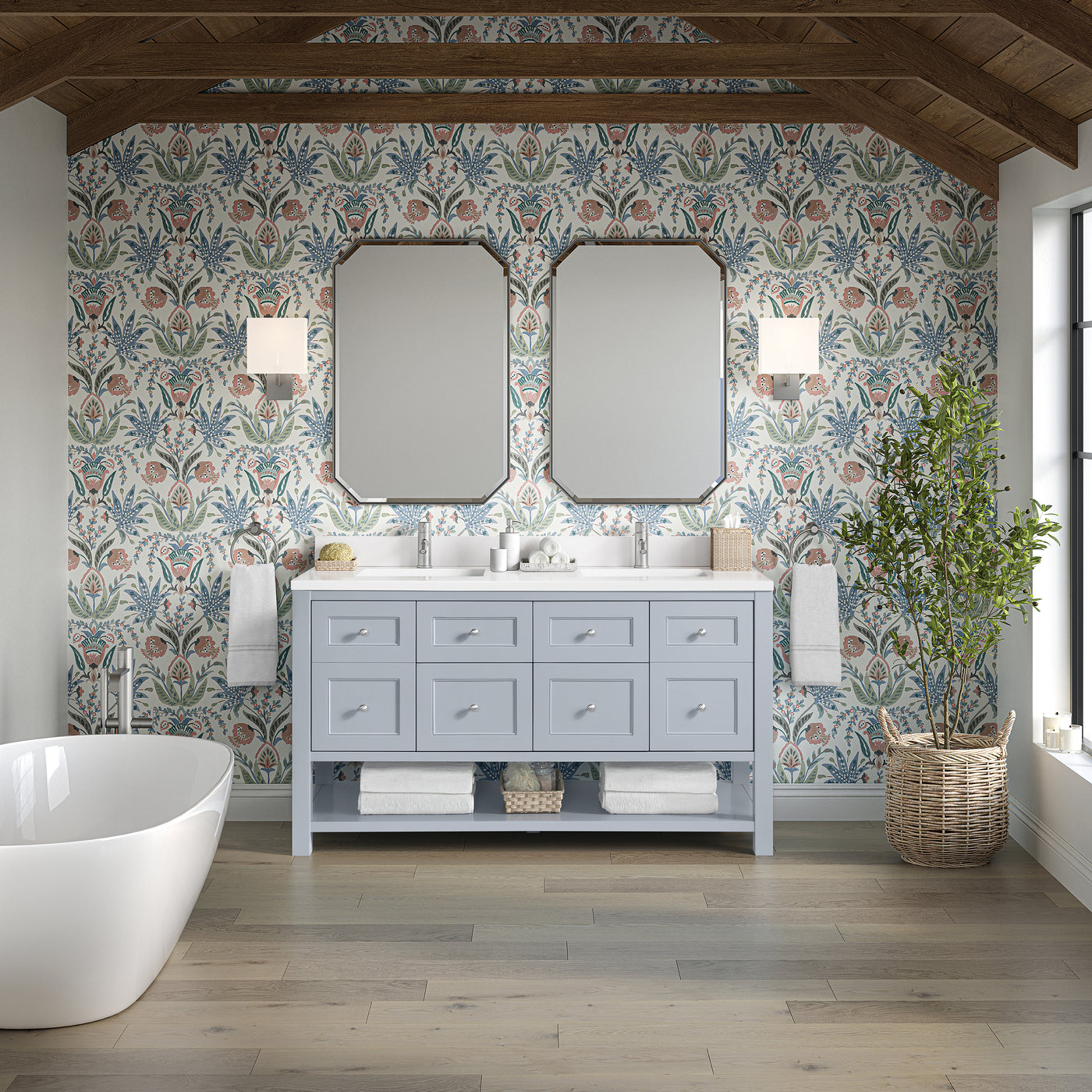 James Martin Breckenridge 60" Double Bathroom Vanity, Serenity Blue, view 39