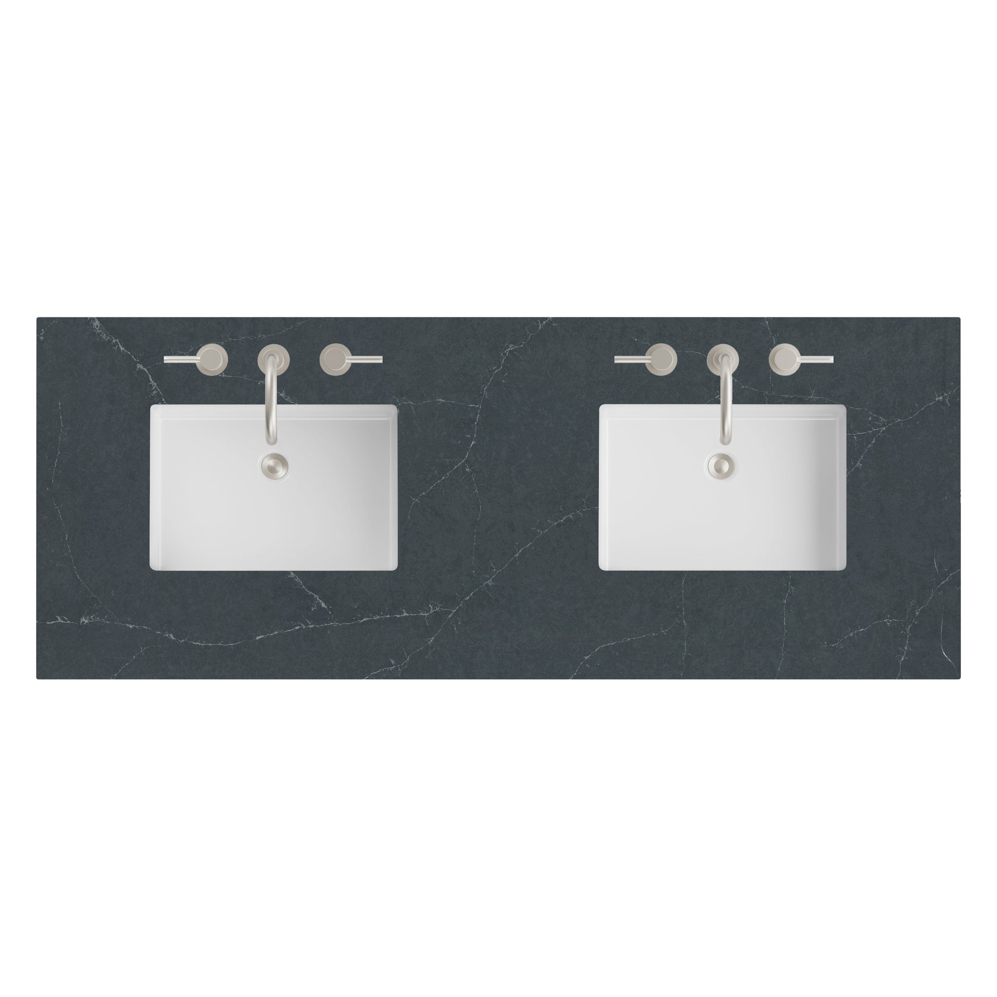 James Martin 60" Double Vanity Top with Charcoal Soapstone countertop