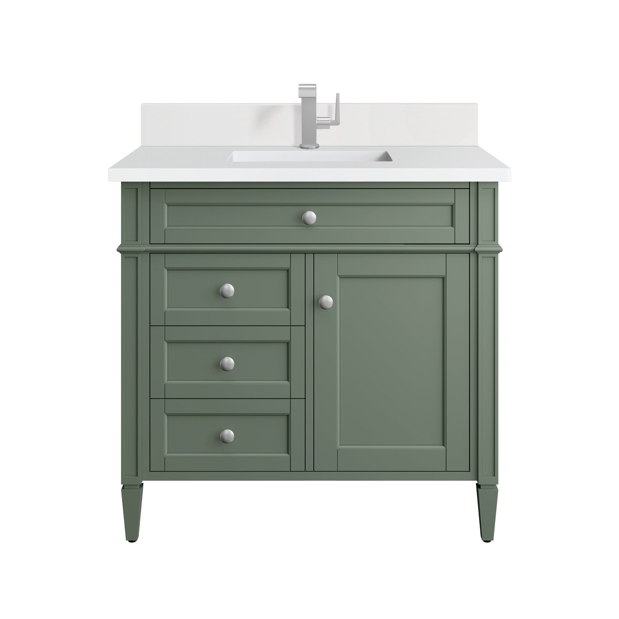 James Martin Brittany 36" Single Bathroom Vanity, Smokey Celadon, view 24